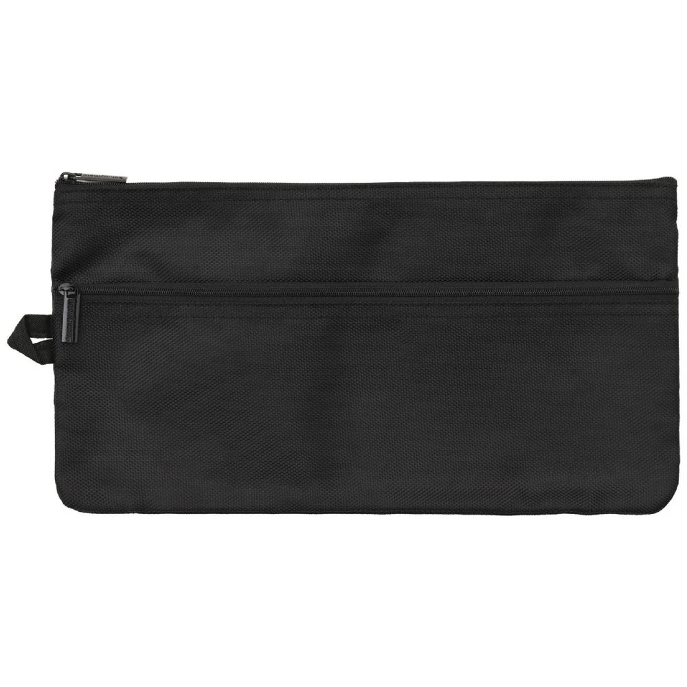 1 Studymate Twin Zip Pencil Case Black, 1 of 3
