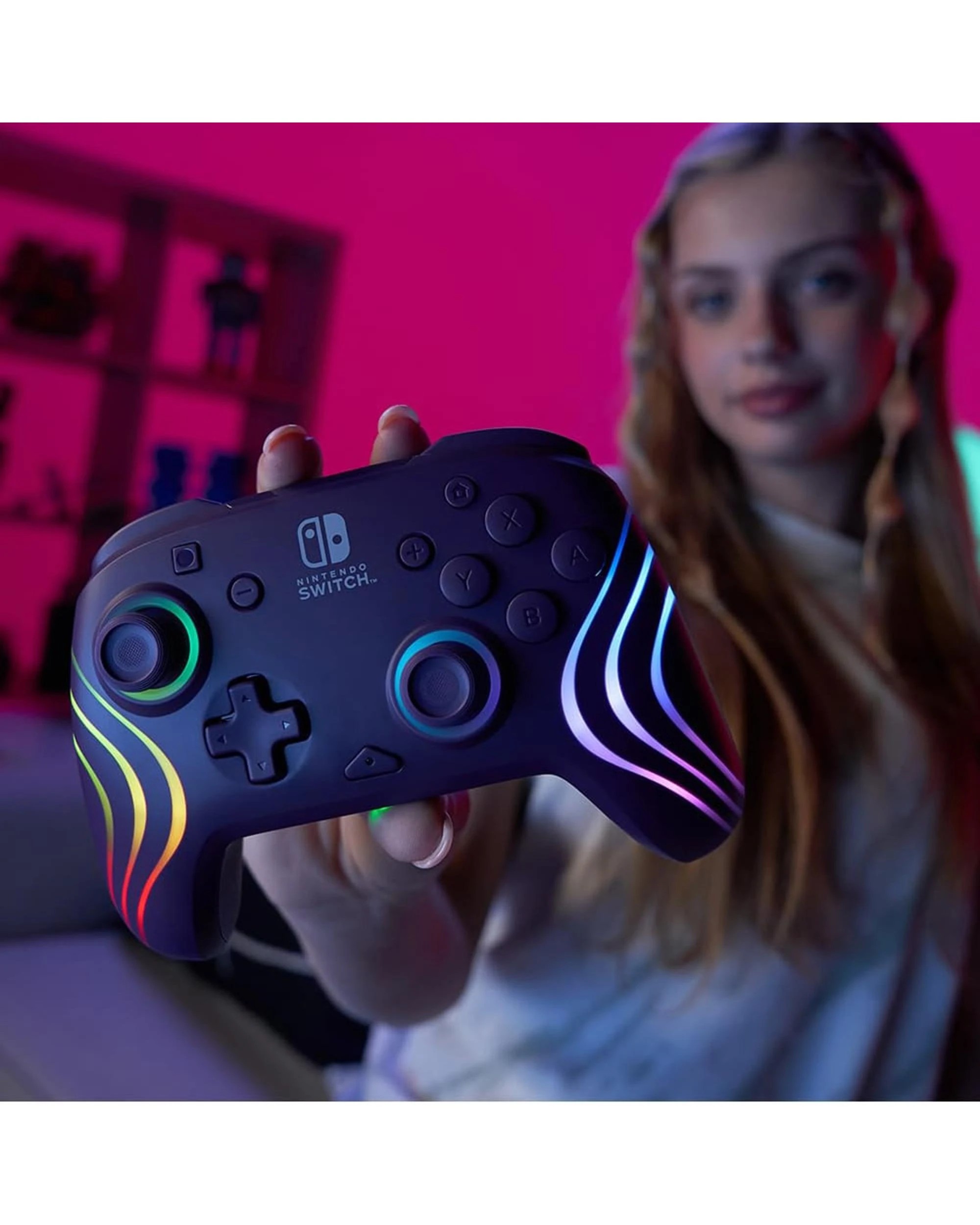 4 PDP Afterglow Wave Wireless Controller for Nintendo Switch - Purple, 4 of 10