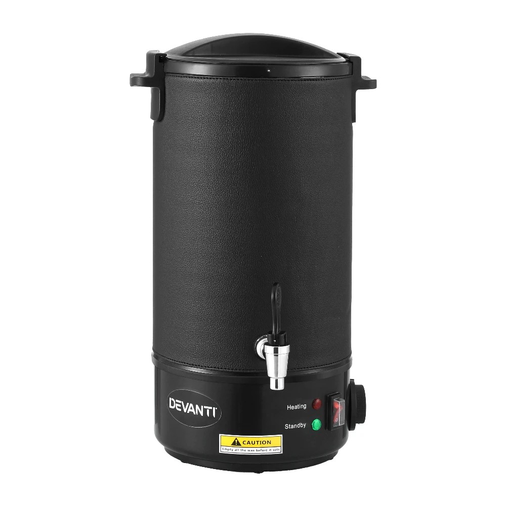2 Devanti 10L Wax Melter Candle Making 1520W Melting Pot Furnace Pour Spout - Black, 2 of 2