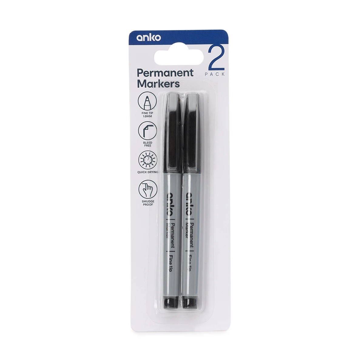 1 2 Pack Permanent Markers - Black, 1 of 5