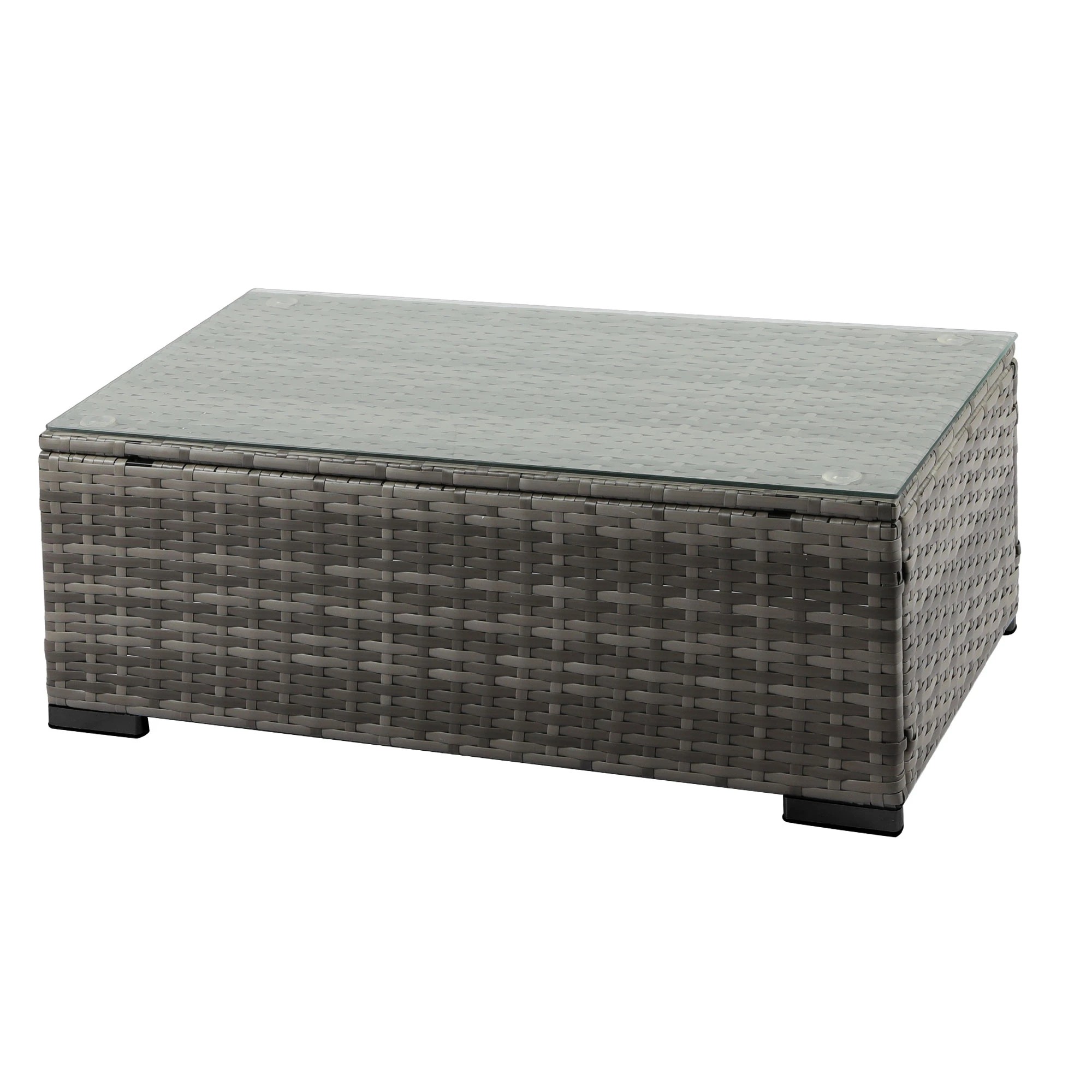 4 Levede 5-Piece Outdoor Sofa Set with Chairs & Tempered Glass Table, UV Resistant - Grey, 4 of 8