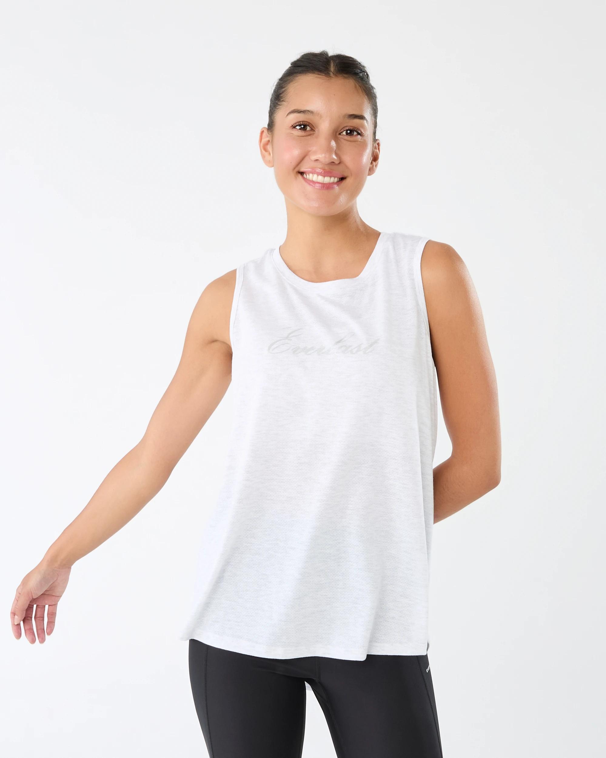 1 Everlast Womens Keyhole Tank White Marl, 1 of 9