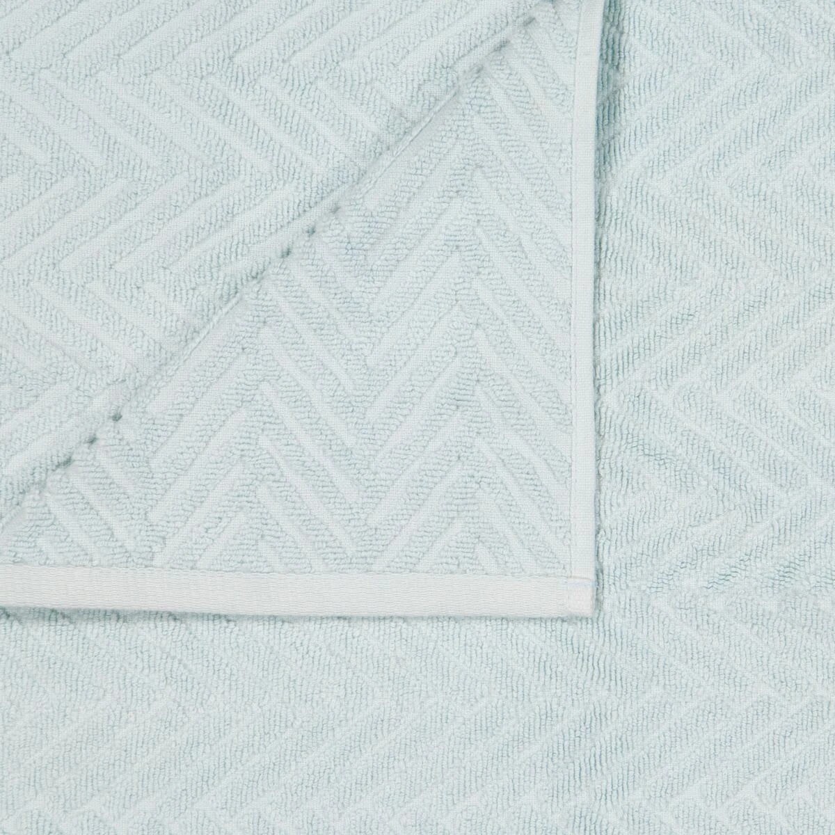 2 Chevron Cotton Bath Towel - Blue, 2 of 6