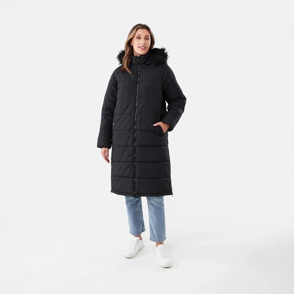 2 Longline Puffer Jacket Black, 2 of 8