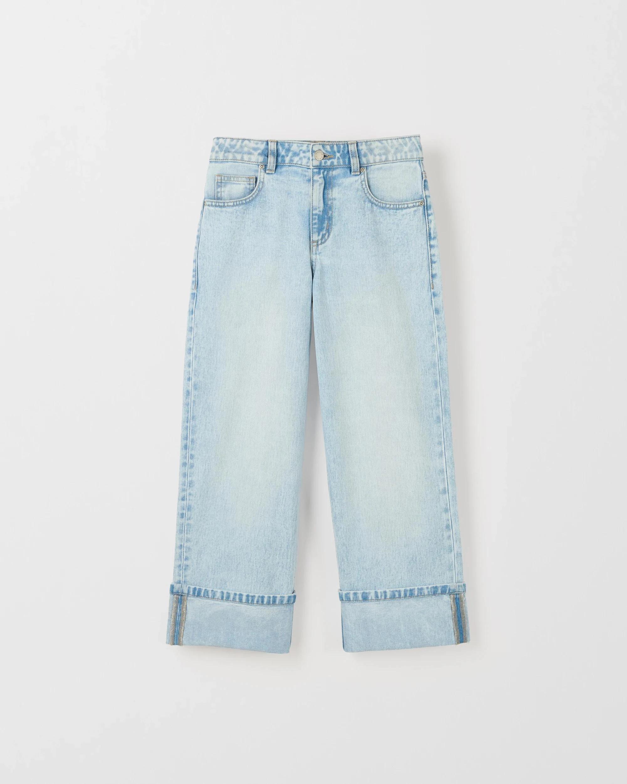 7 Target Denim Wide Leg Cuffed Denim Jeans LIGHT WASH, 7 of 7