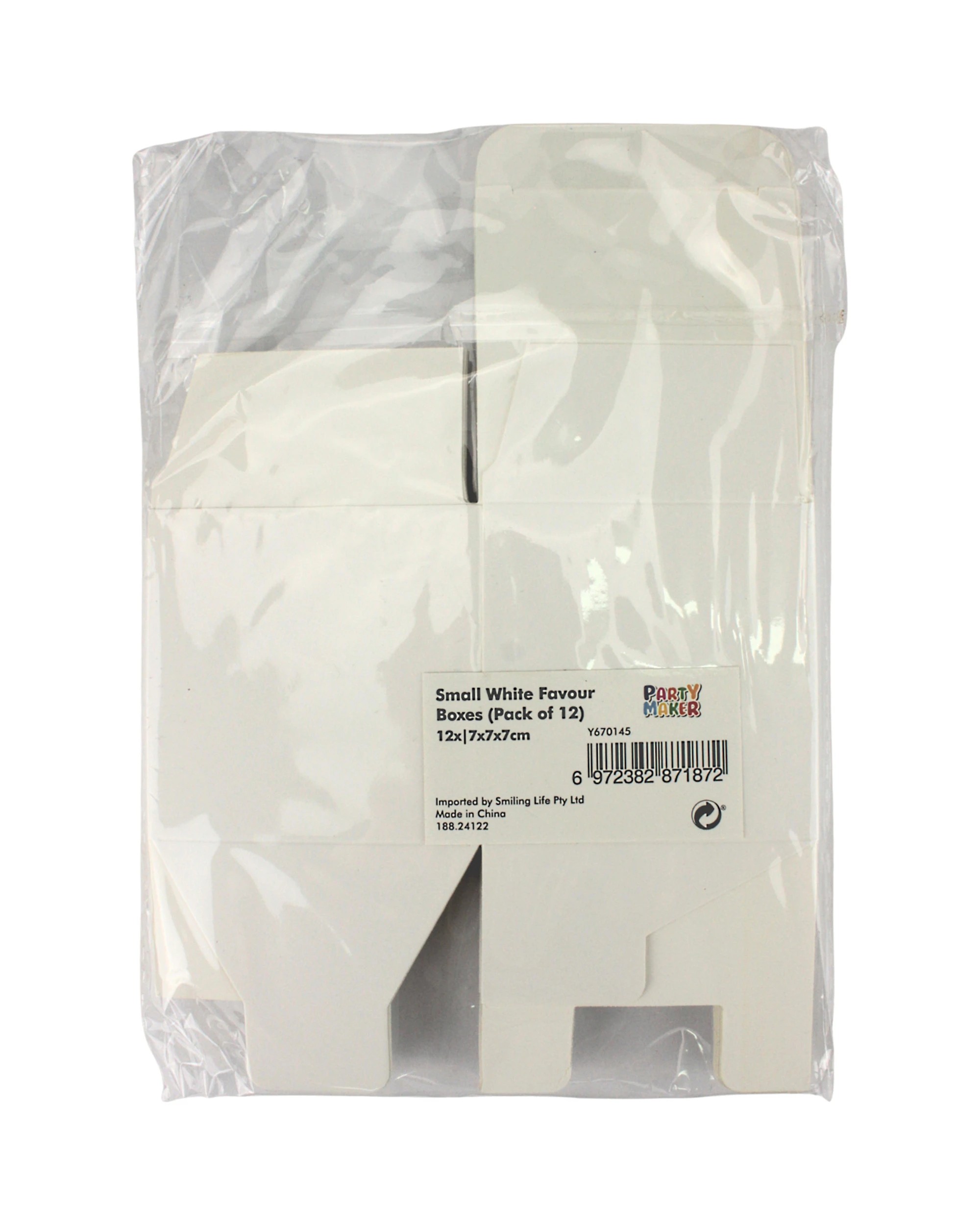 3 Party Maker Small Gift Boxes 7cm Pack of 12 - White, 3 of 3