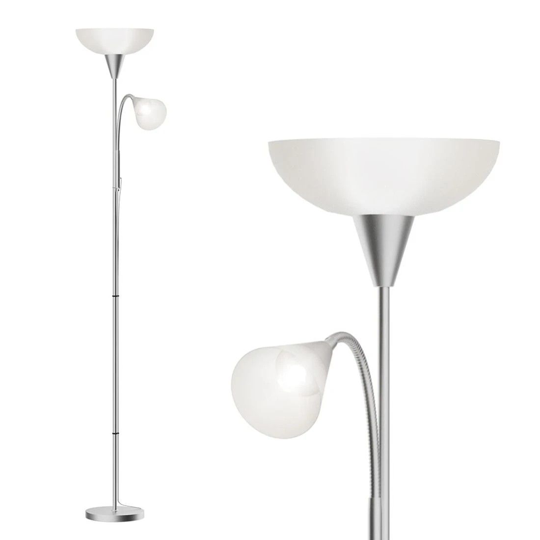 1 Artiss Floor Lamp Mother and Child Modern Home Living Room Office Reading - Silver, 1 of 6