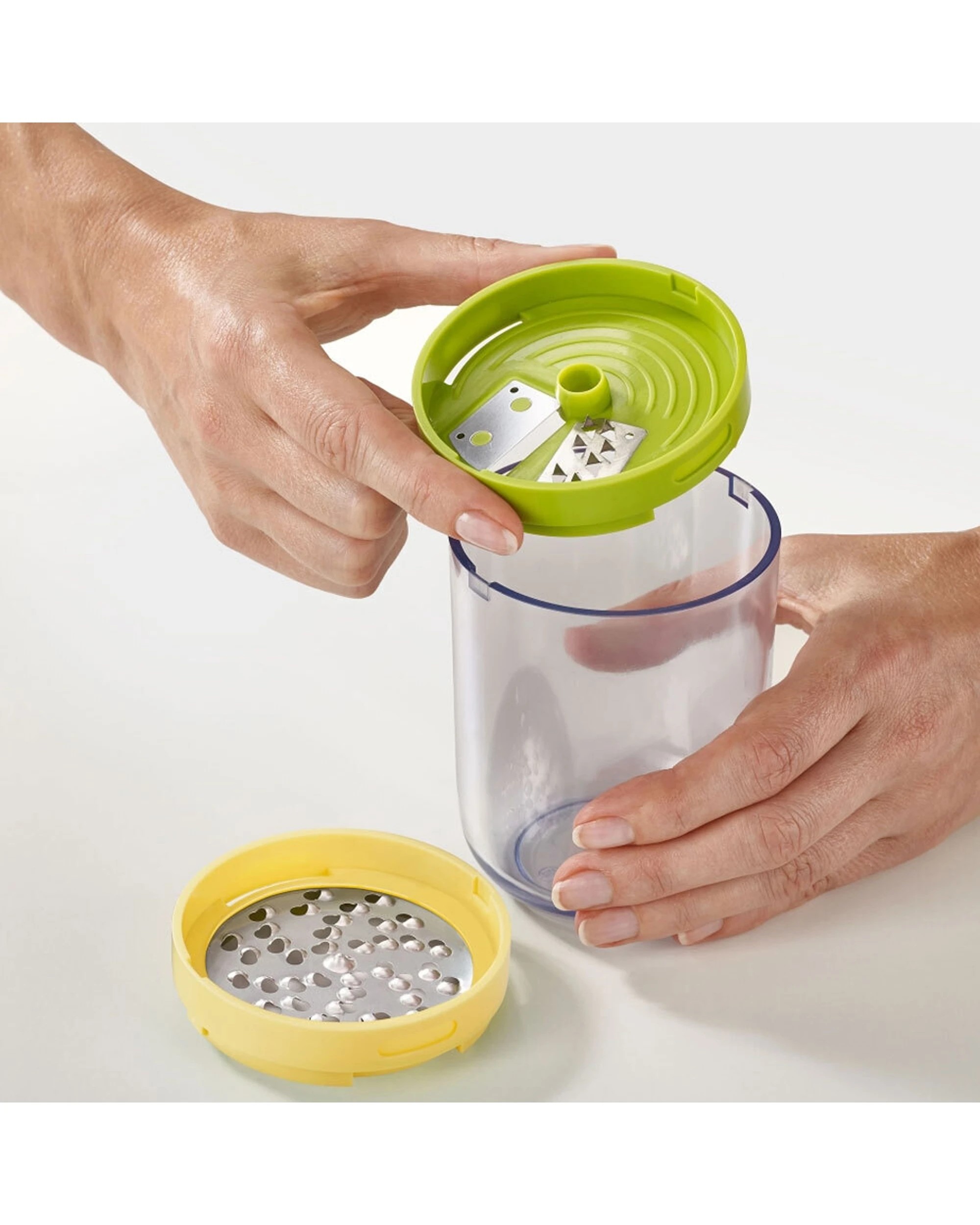 4 Joseph Joseph Spiro 3-In-1 Handheld Spiralizer Compact Design Use - Clear, 4 of 5