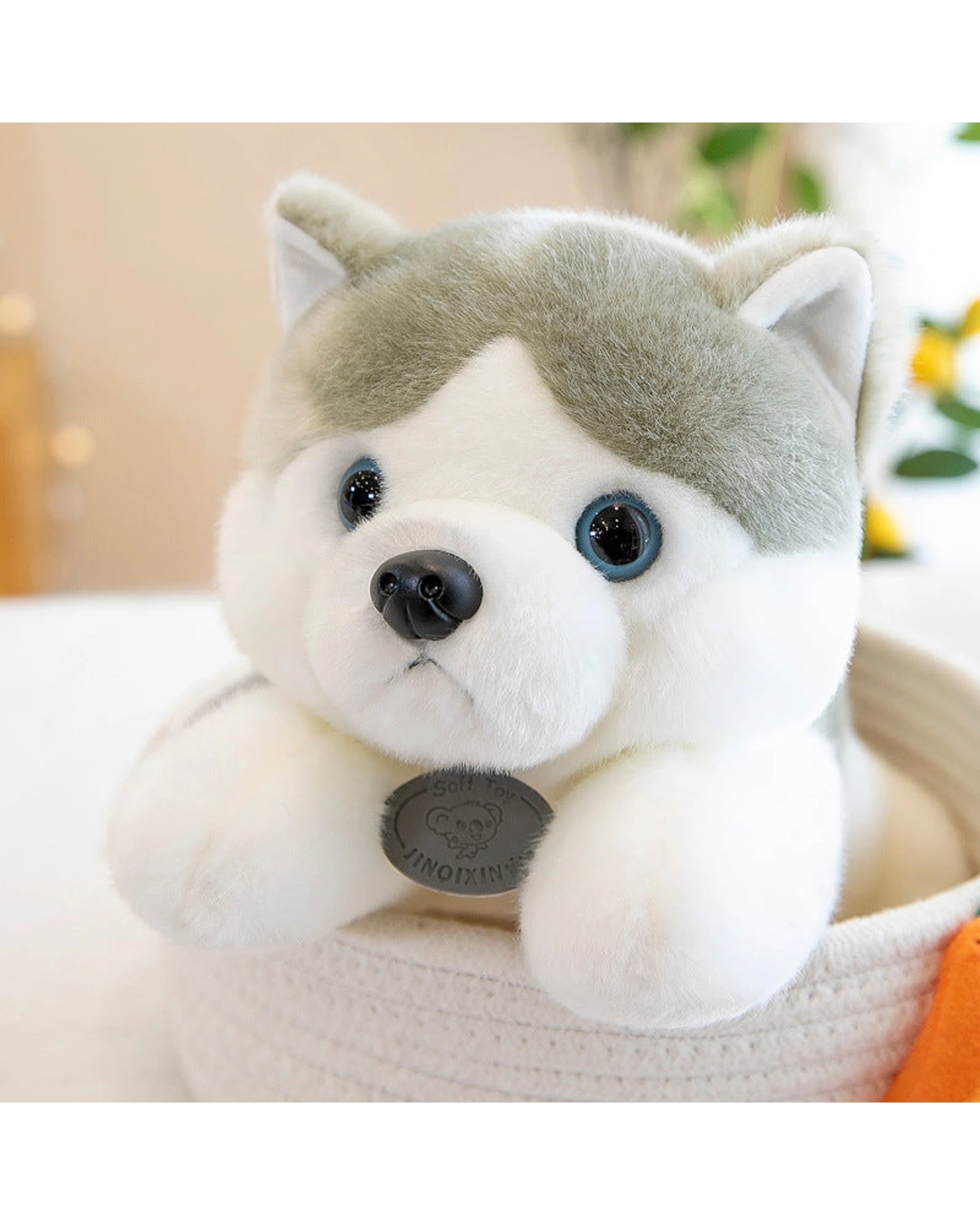 2 Cotton More Cute Siberian Husky Plush Toy 28cm - Multi, 2 of 3