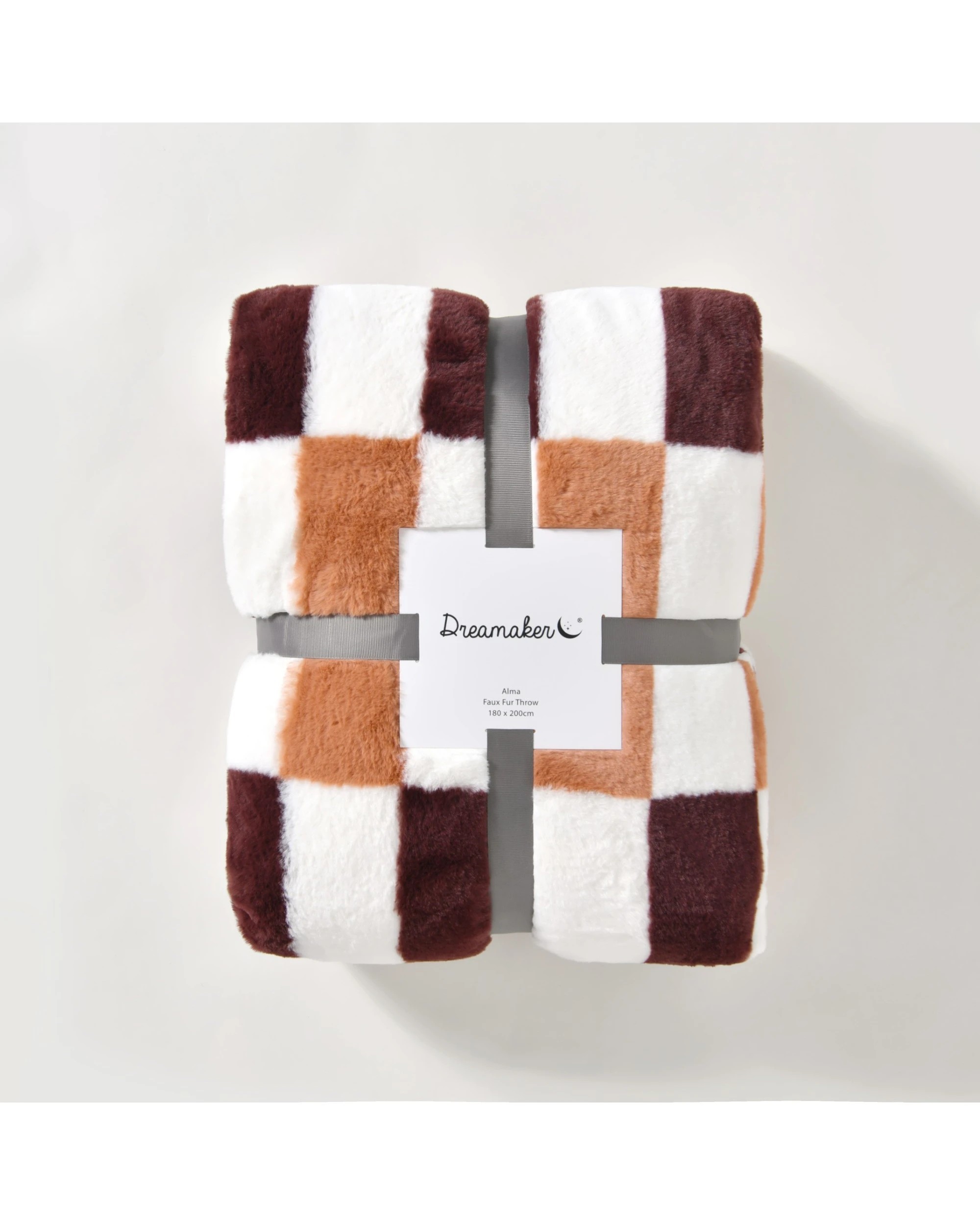 6 Dreamaker Alma Faux Fur Throw 180x200cm - Chocolate Mousse, 6 of 7
