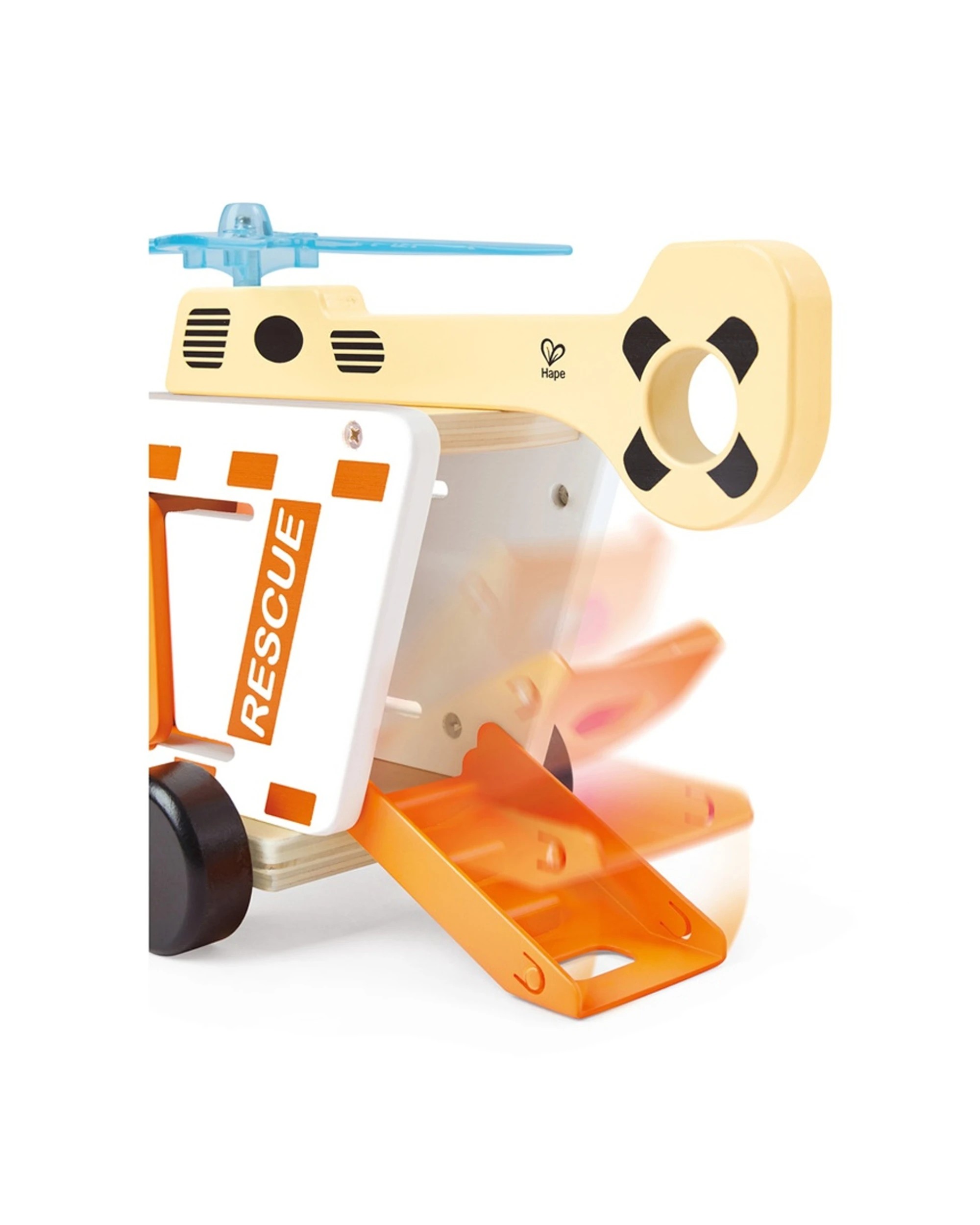3 Hape To The Rescue Helicopter Toy With Pilot And Hoist For Kids and Toddlers - Multi, 3 of 4