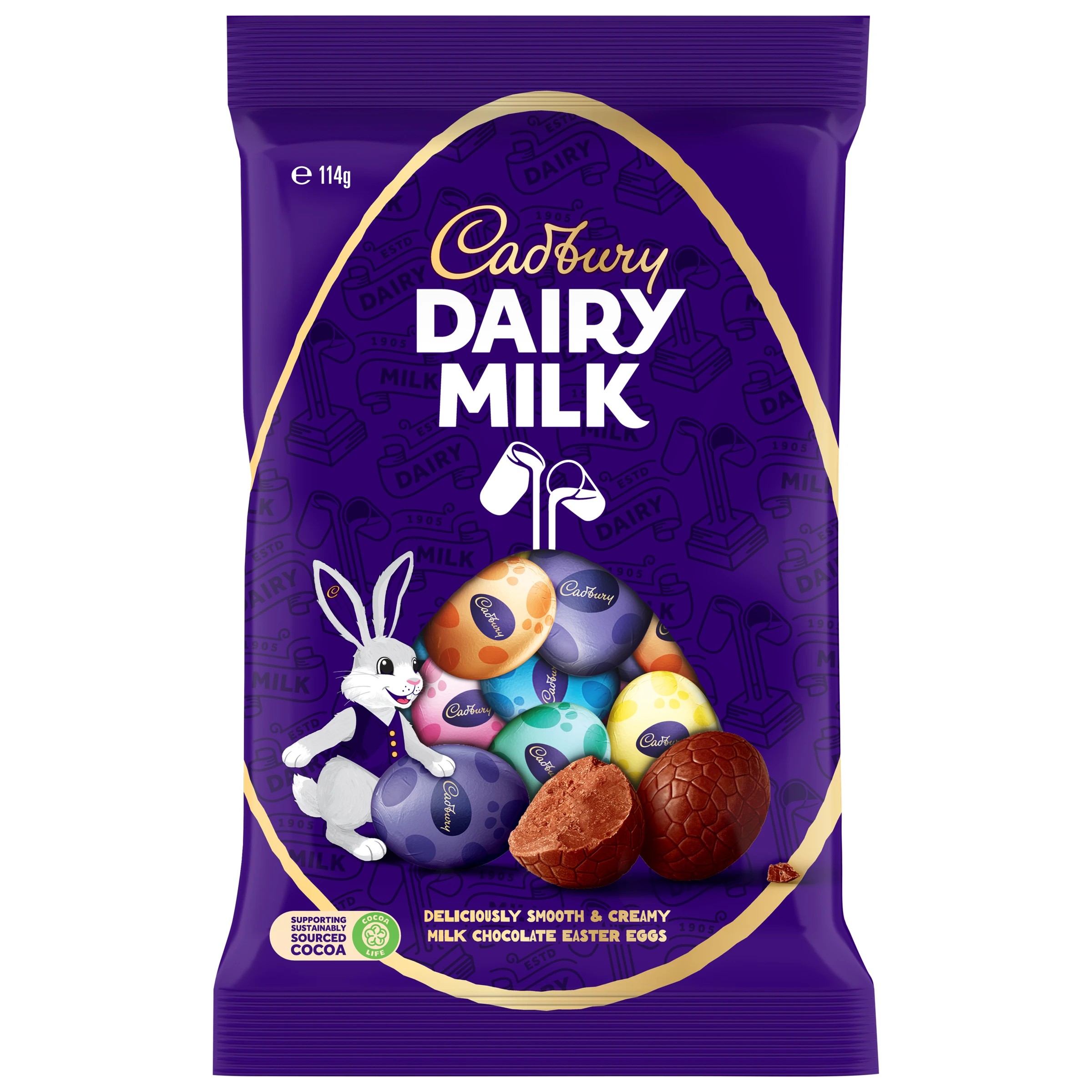 1 Cadbury Dairy Milk Easter Eggs Bag 114g, 1 of 4