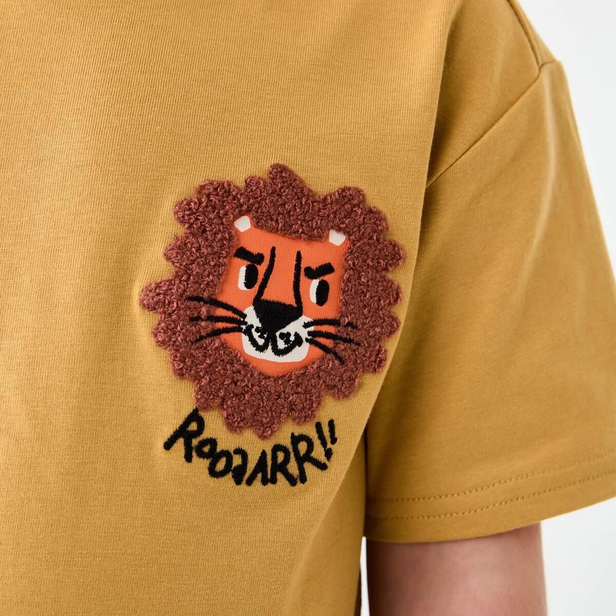 4 Boucle T-shirt SMALL LION FACE YELLOW OCHRE, 4 of 6