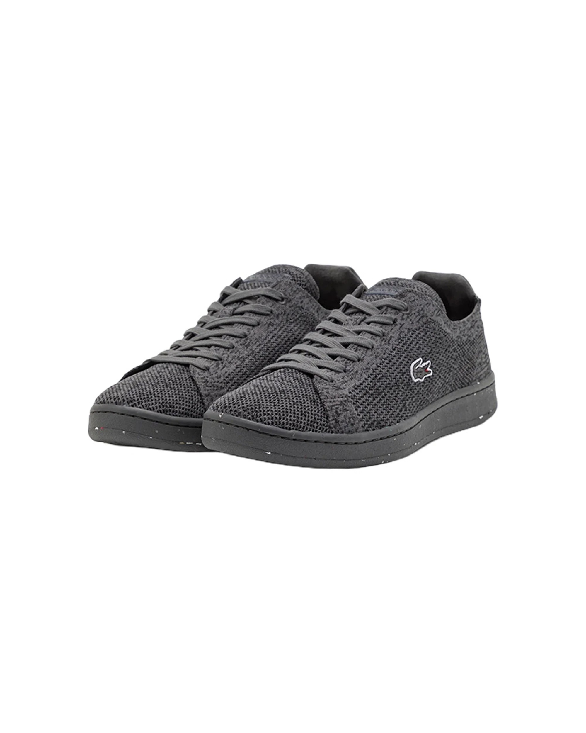 1 Lacoste Carnaby Piquee Knitted Textile Laceup Men's Casual Sneakers - 7 - Grey, 1 of 5