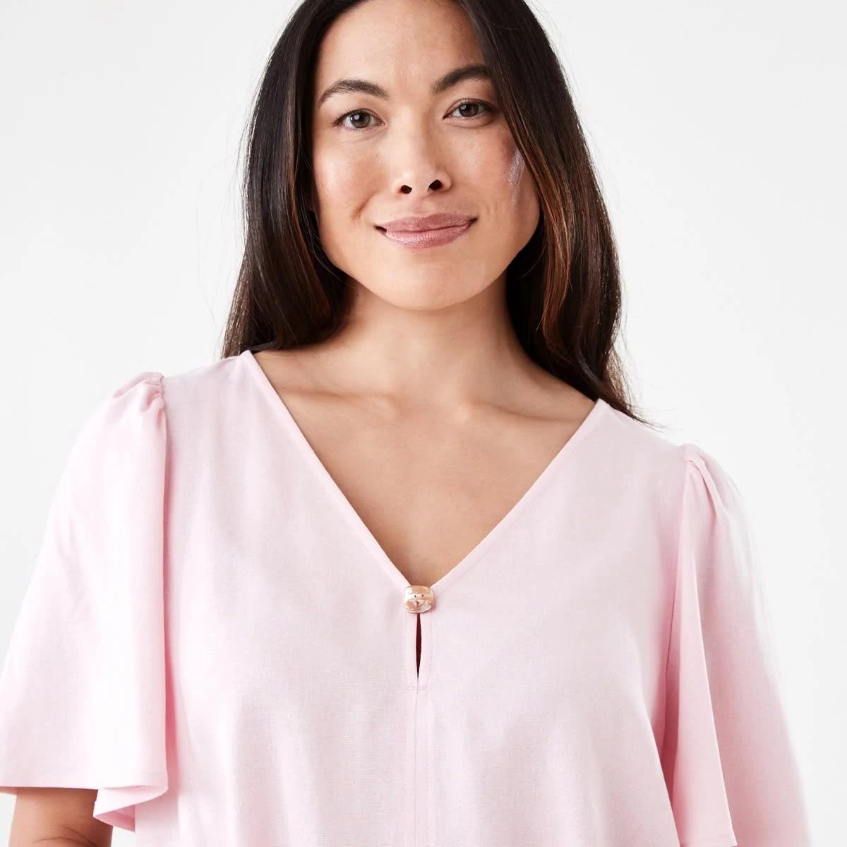 4 Short Sleeve Flutter Top SOFT BLOSSOM, 4 of 6
