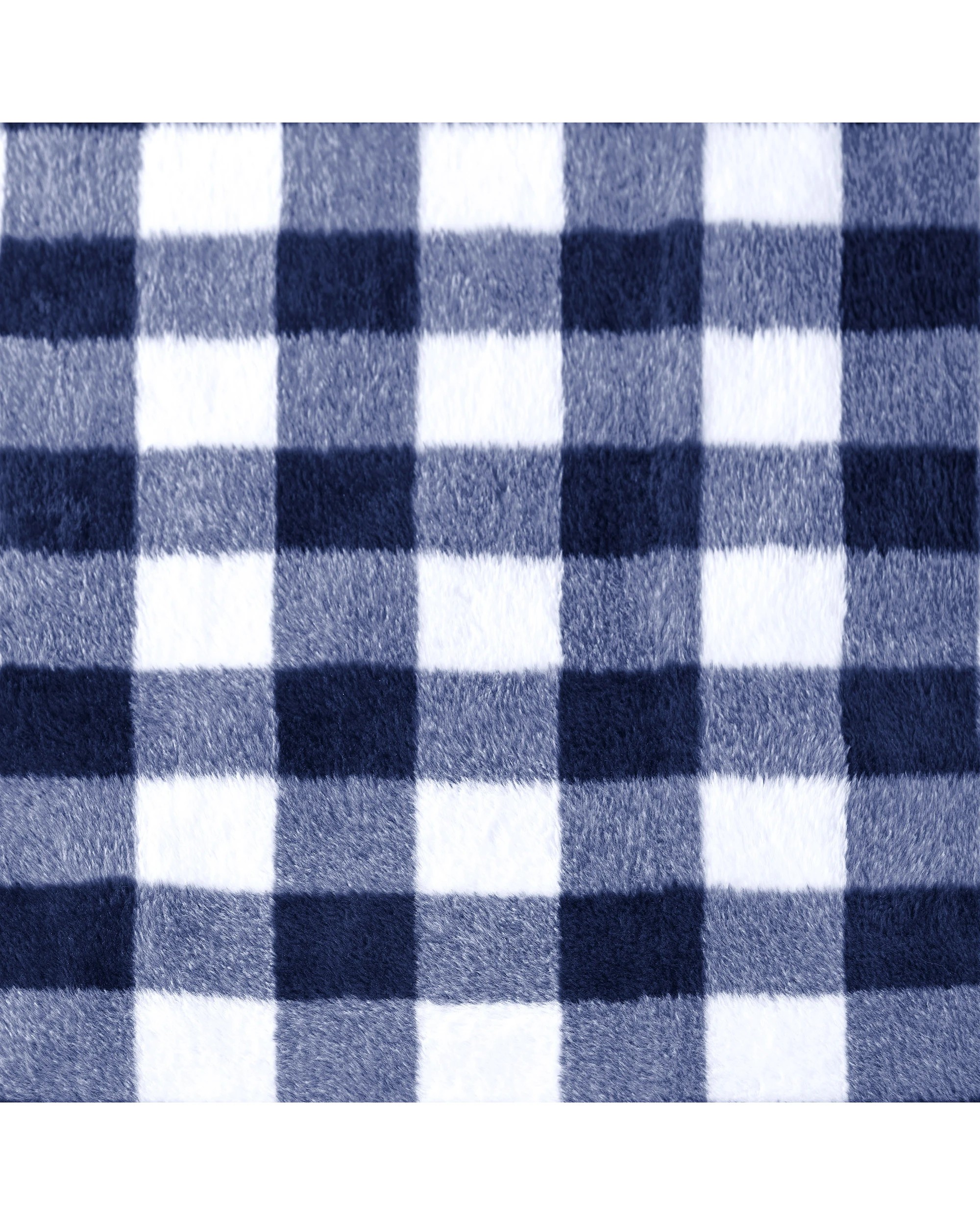 6 Dreamaker Gingham Plush Heated Throw 130x160cm - Midnight Blue, 6 of 9
