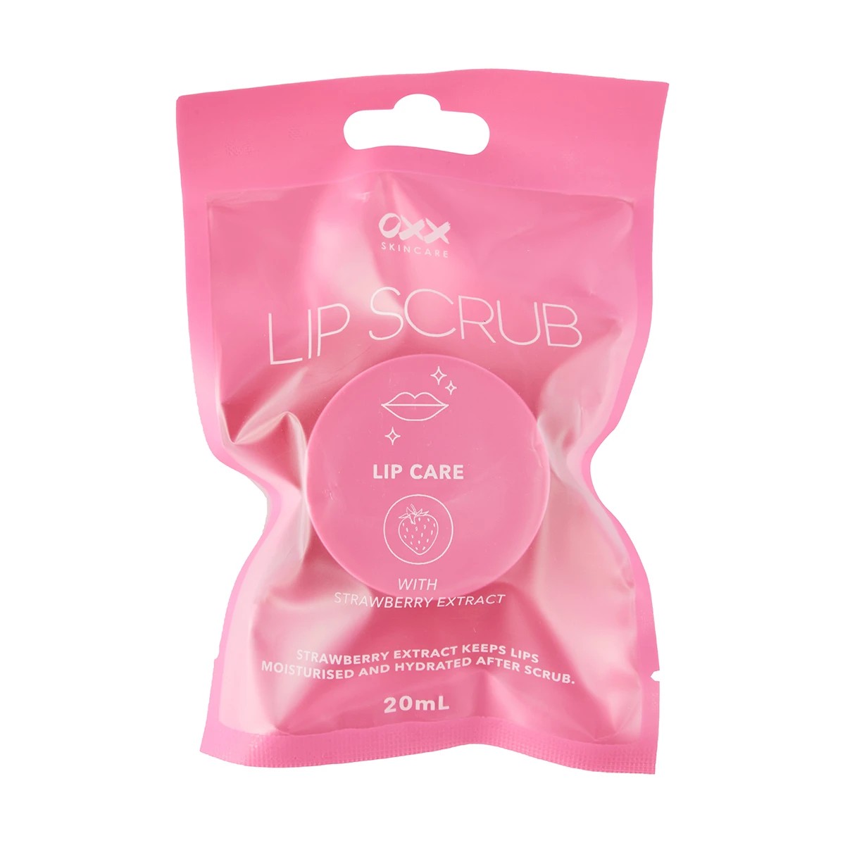 1 OXX Skincare Lip Scrub 20ml - Strawberry Extract, 1 of 5