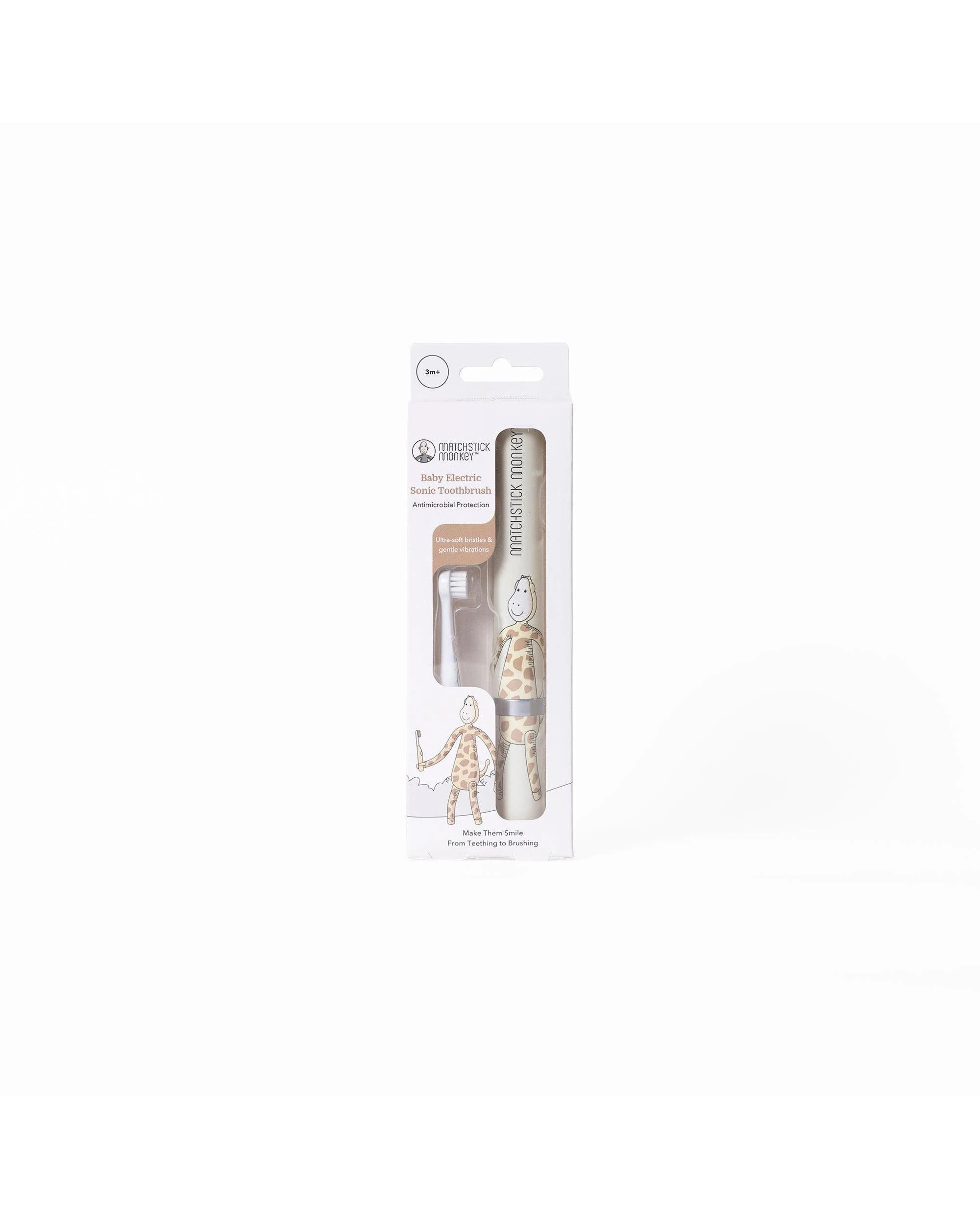 2 Matchstick Monkey Baby Sonic Toothbrush - Gigi Giraffe, 2 of 3