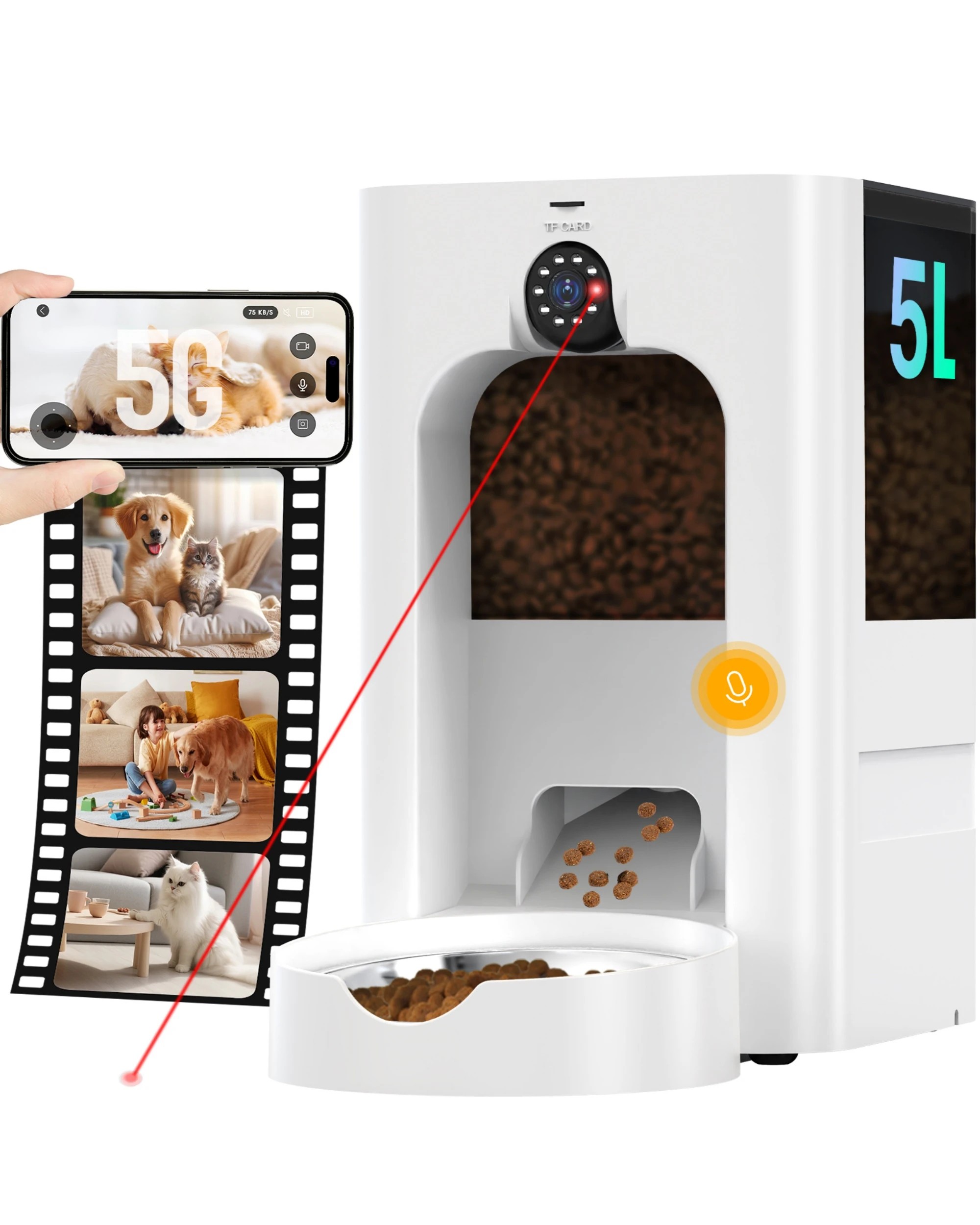 4 Advwin Automatic Smart Cat Feeder With Camera 5l, 4 of 8