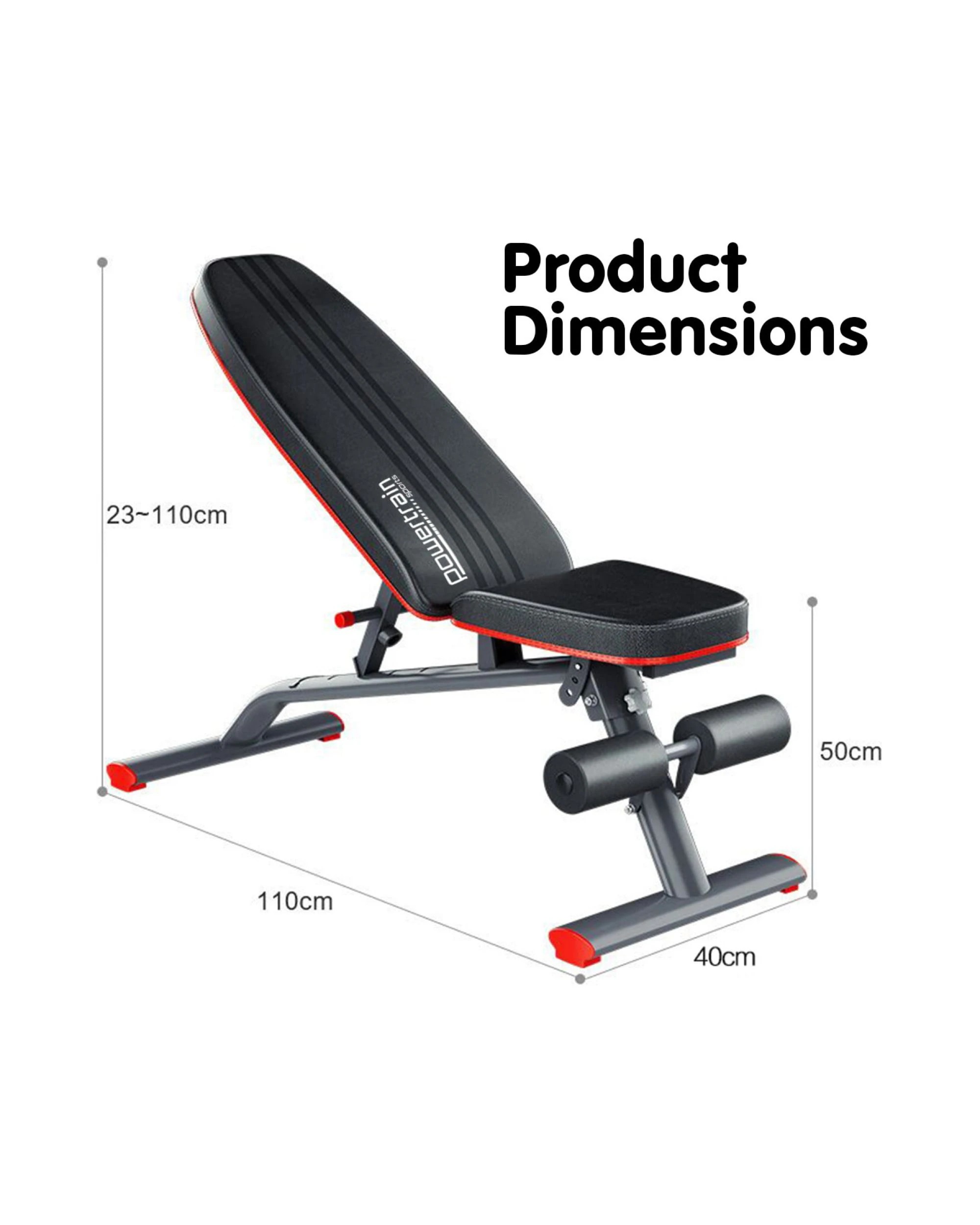 2 Powertrain Home Gym Bench Adjustable Flat Incline Decline FID 250KG Load, 2 of 7