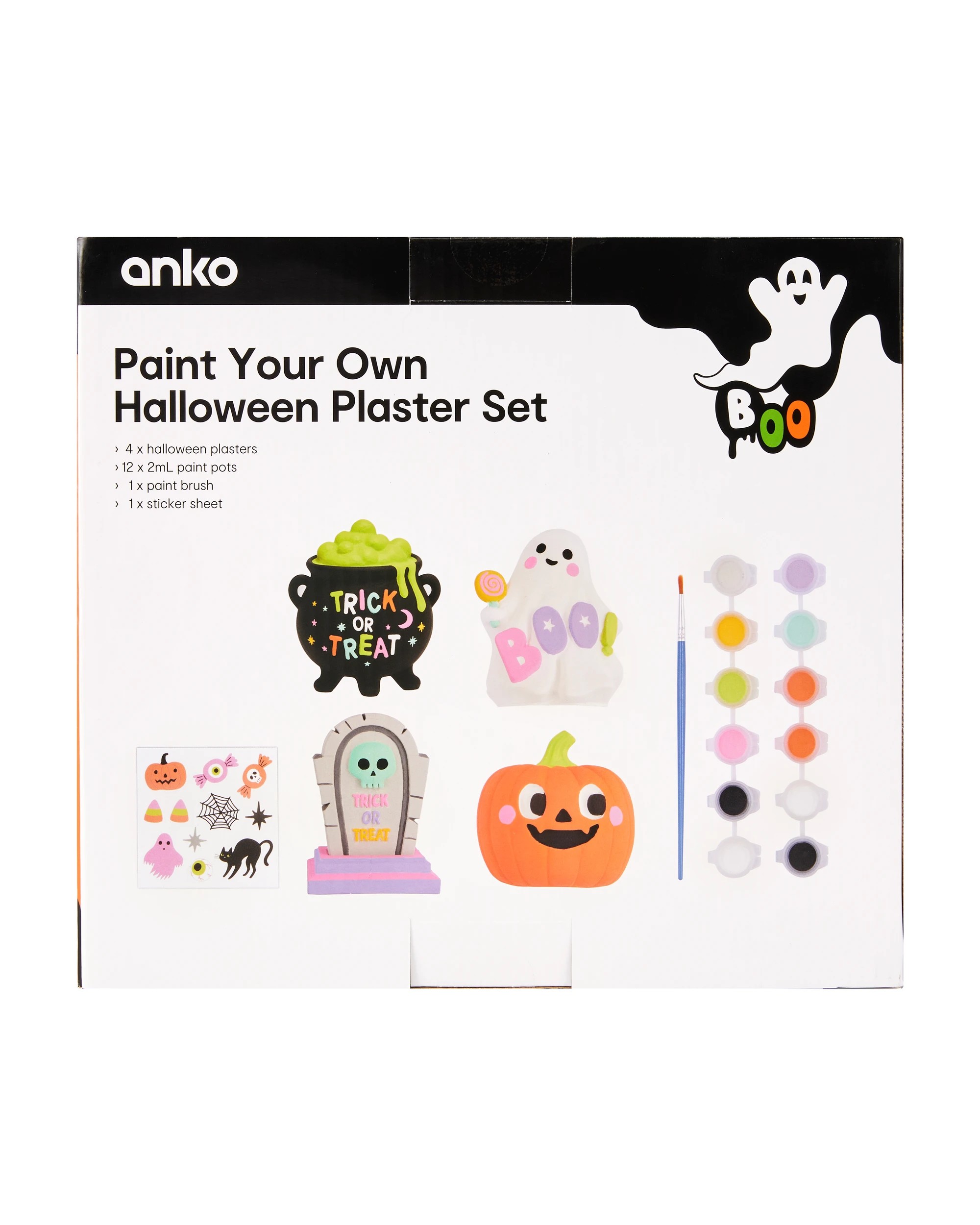 7 18 Piece Paint Your Own Halloween Plaster Set, 7 of 7