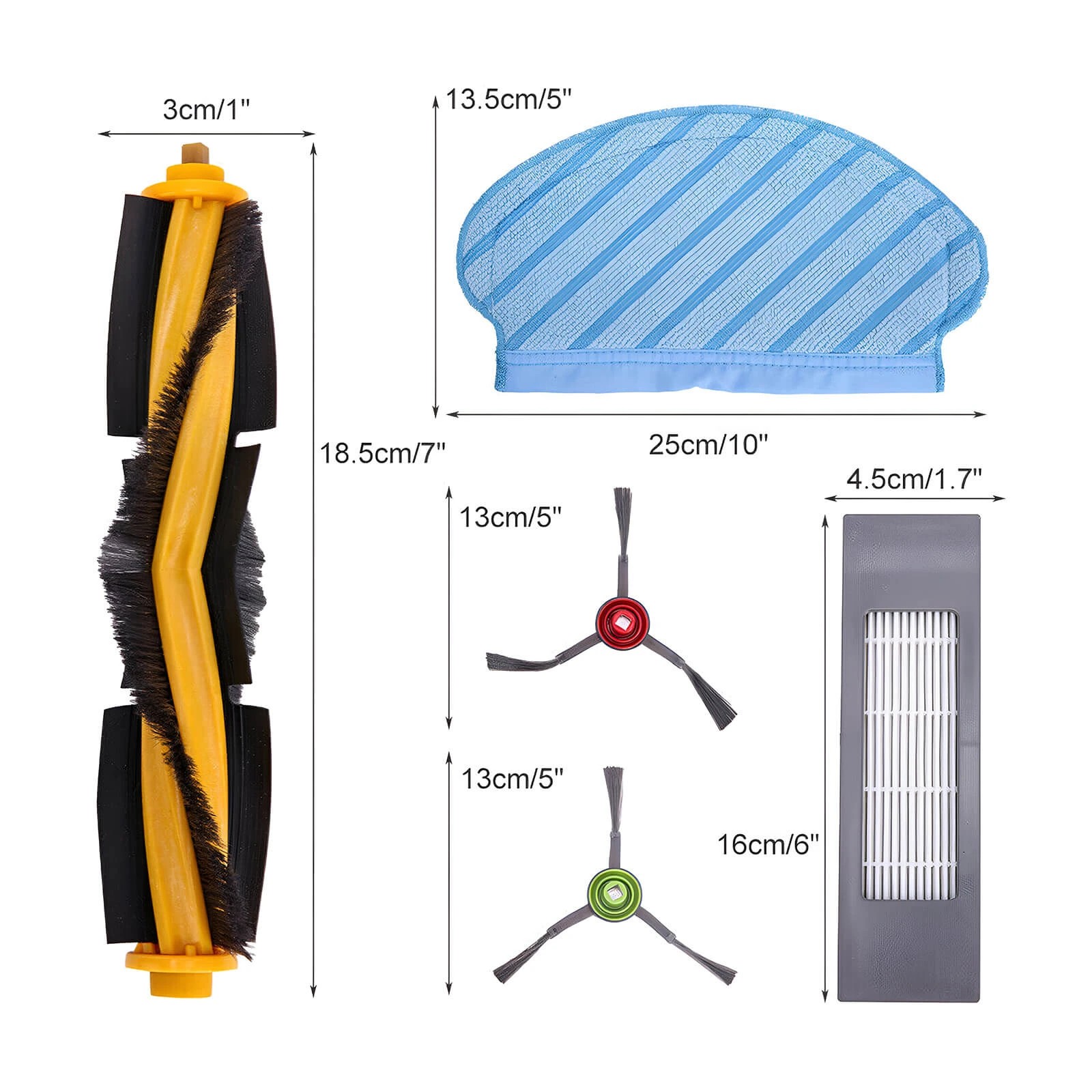 6 Hygieia Value Pack for Ecovacs Deebot Ozmo Robot Vacuum Cleaner - Grey, 6 of 10