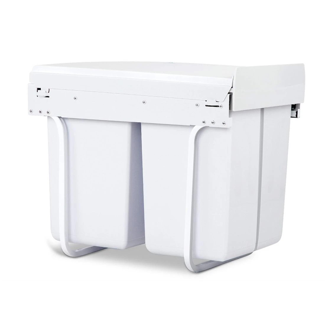 5 Cefito Pull Out Bin Kitchen Double Basket 2X20L - White, 5 of 7