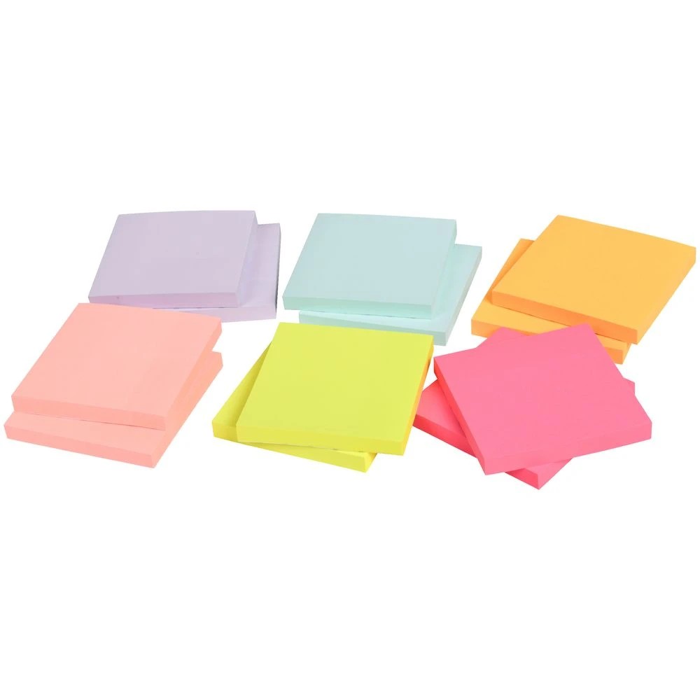 4 J.Burrows Stick-It Notes 76x76mm Sunset 12 Pack, 4 of 4