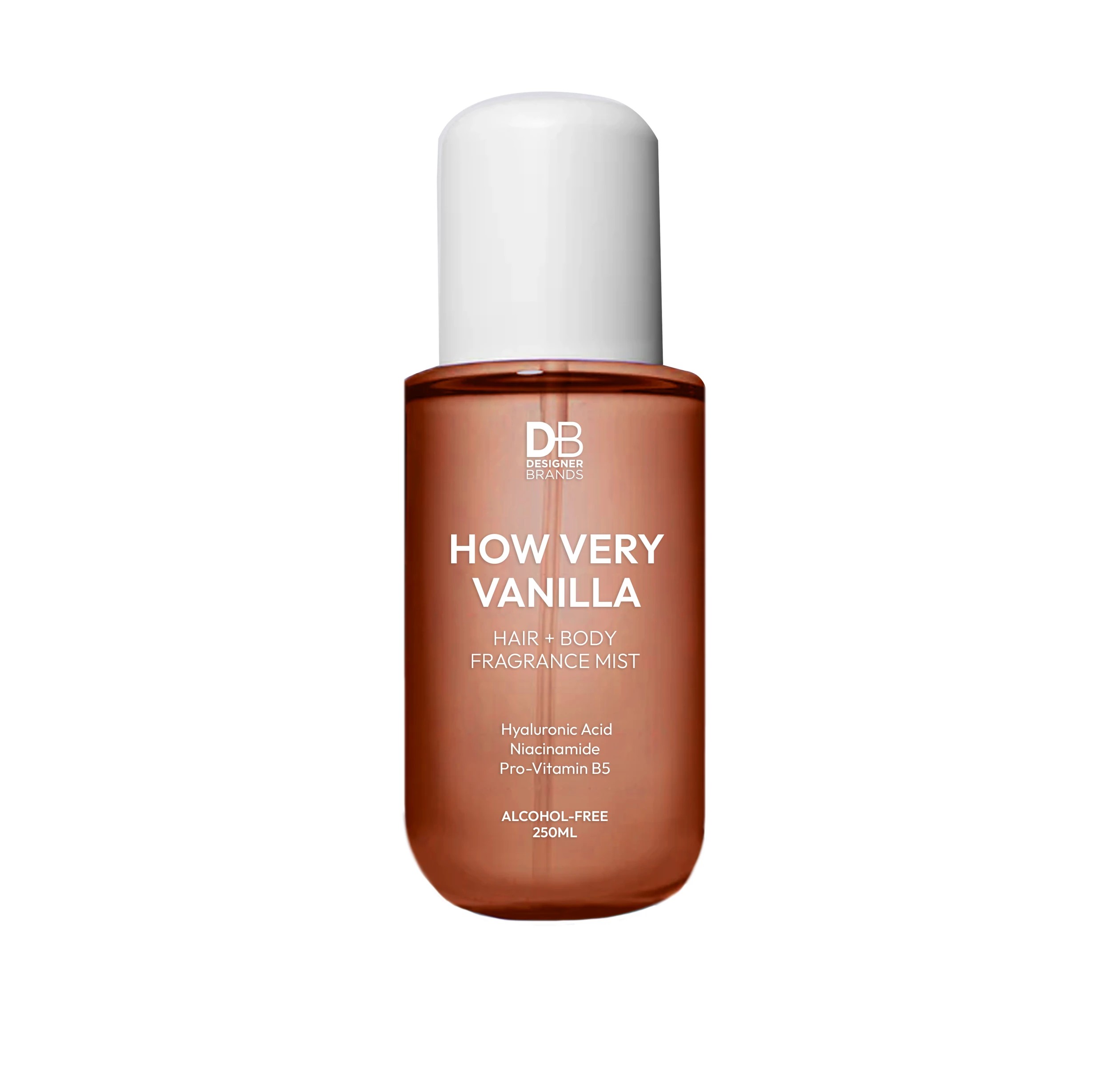 1 Designer Brands How Very Vanilla Hair + Body Fragrance Mist 250ml - Hyaluronic Acid, Niacinamide and Pro-Vitamin B5, 1 of 1
