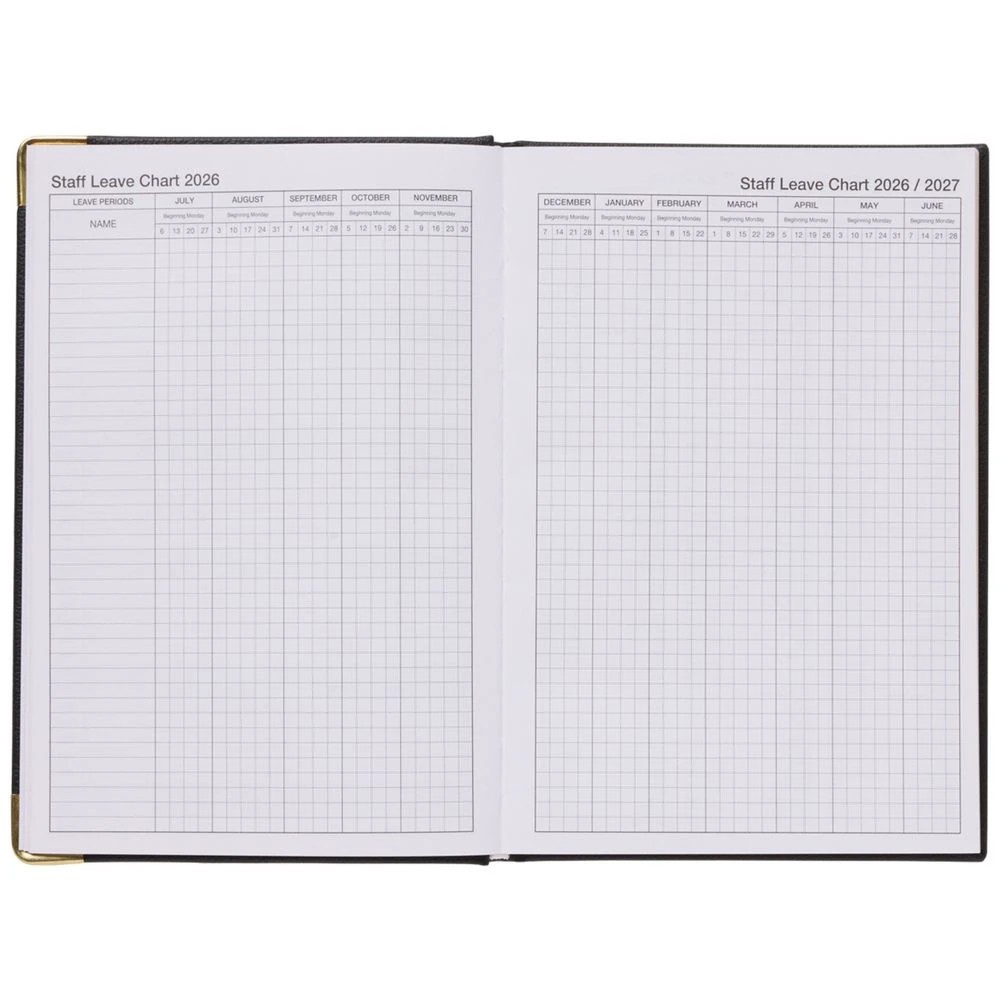 5 J.Burrows A5 Week to View Elite FY26/27 Diary Black, 5 of 6