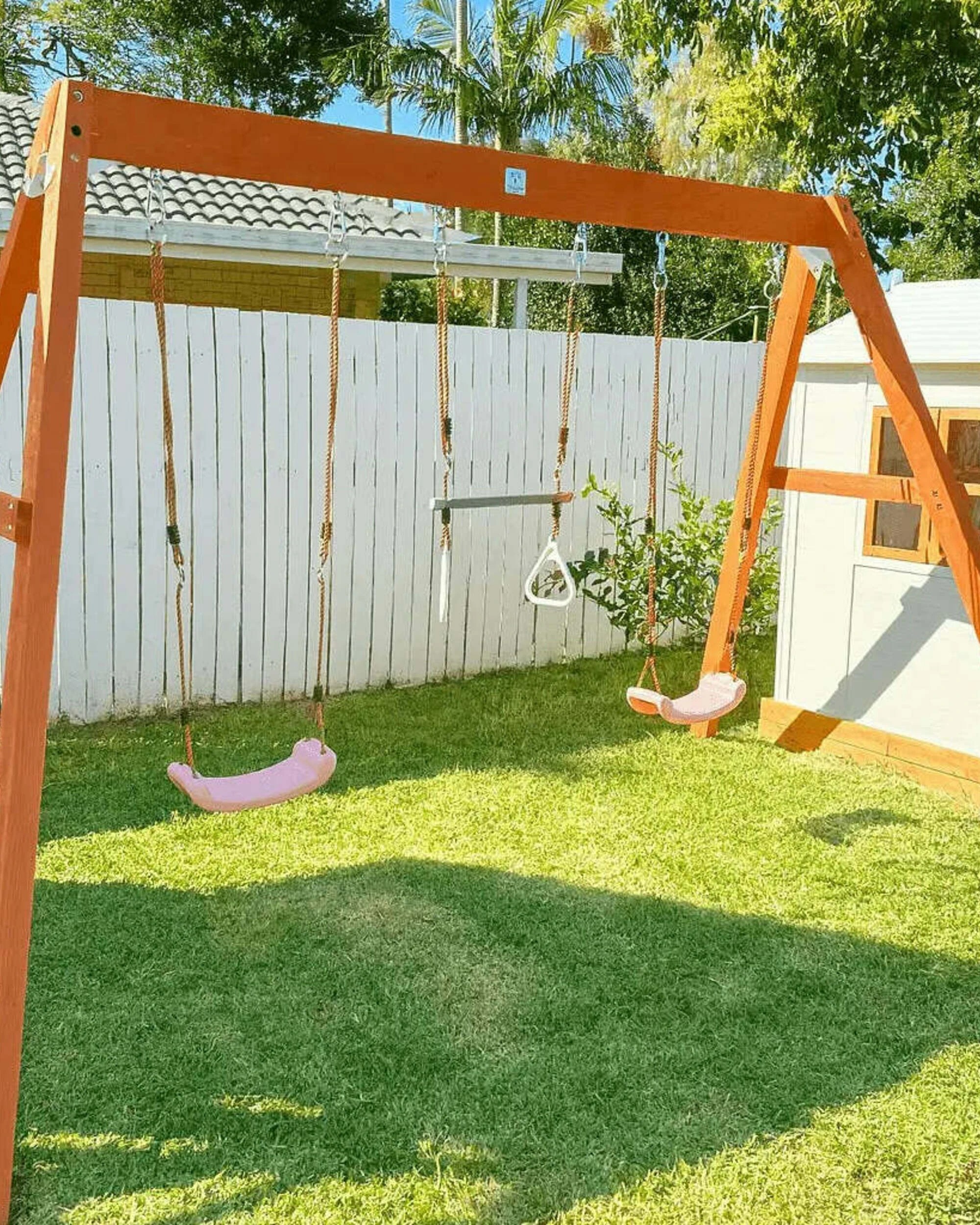 3 Hide & Seek Kids Waratah Timber Swing Set - Sage - Green, 3 of 4