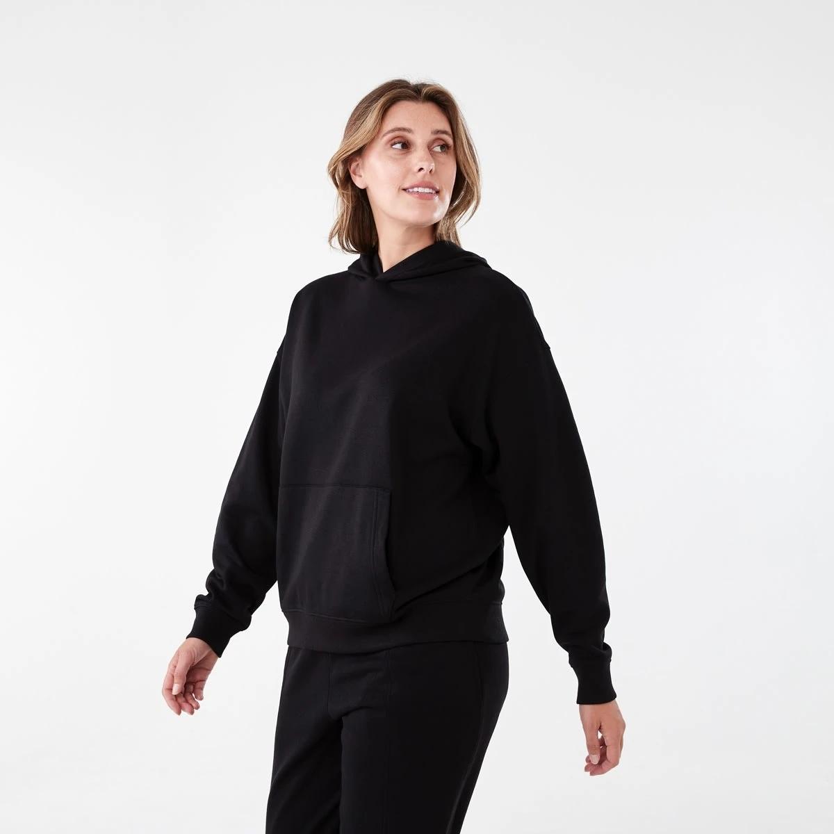 2 Active Womens Core Pop Over Hoodie BLACK, 2 of 6