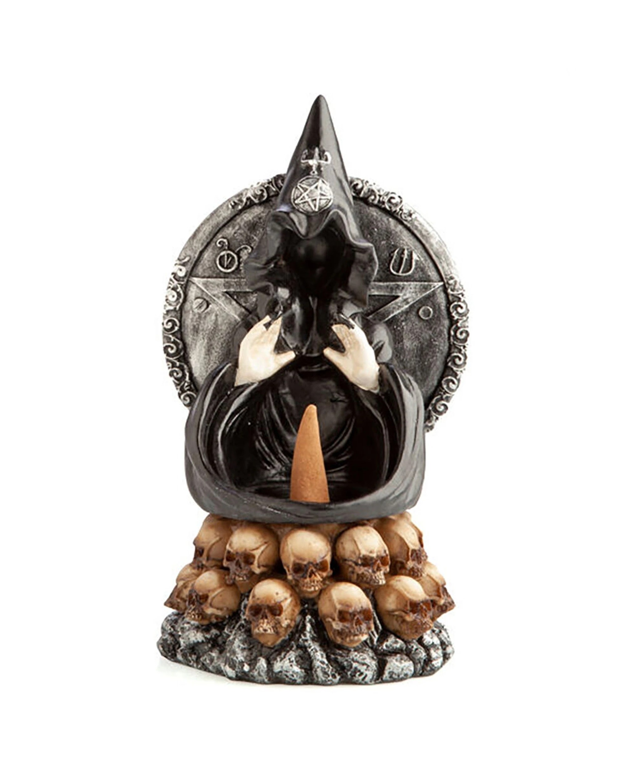 1 Mystical Worlds Incense Burner/Backflow Baphomet Figure 21x12cm - Black, 1 of 5