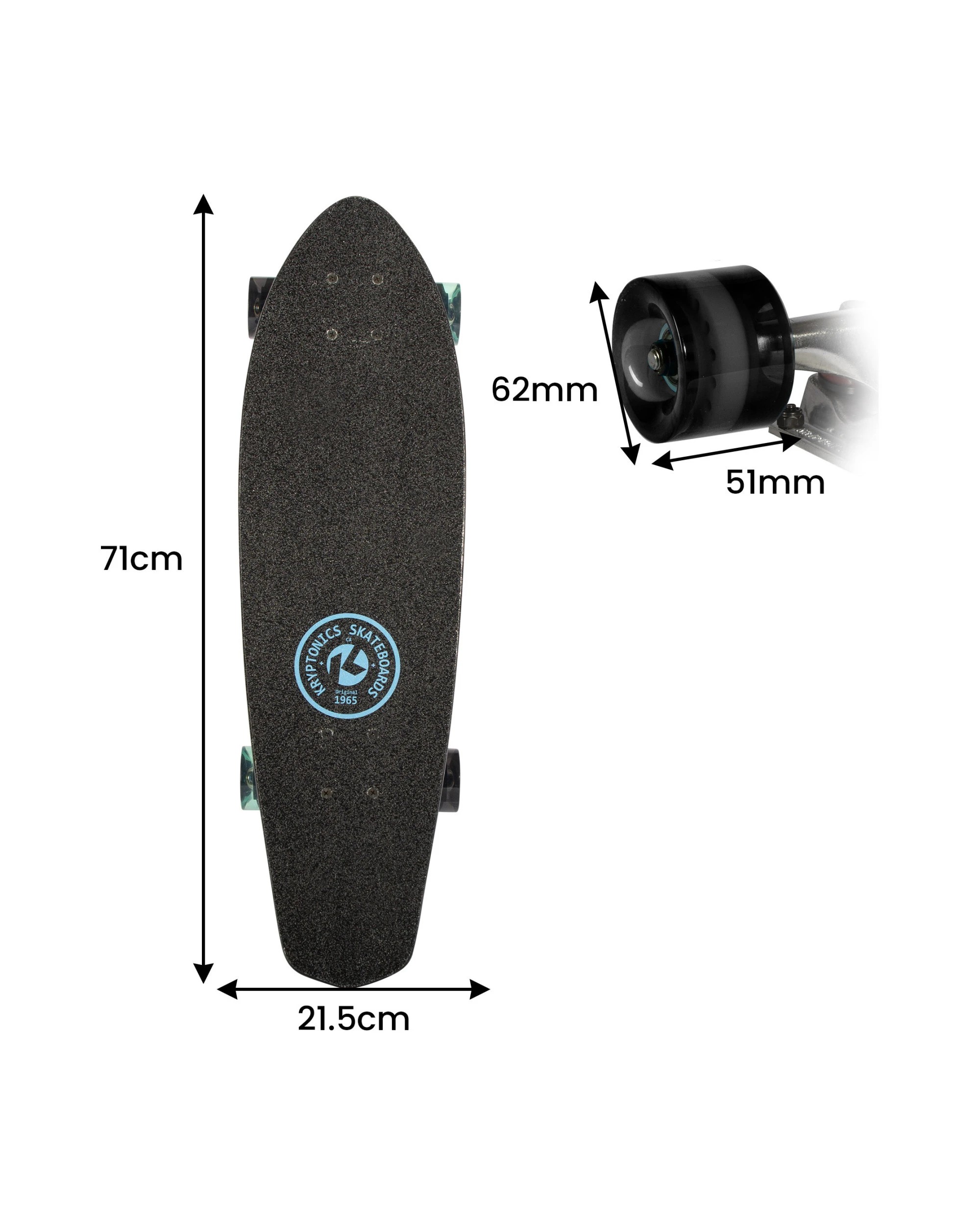 3 Kryptonics 28-Inch Skateboard Cruiser Board - Negative, 3 of 9