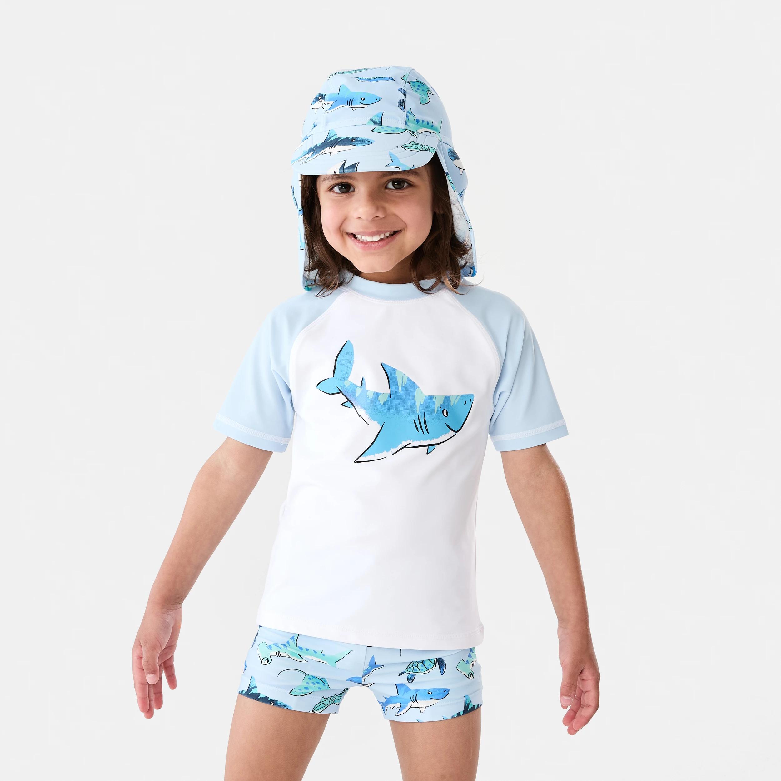 2 3 Piece Swim Set SHARK PARADE SMALL BLUE, 2 of 10