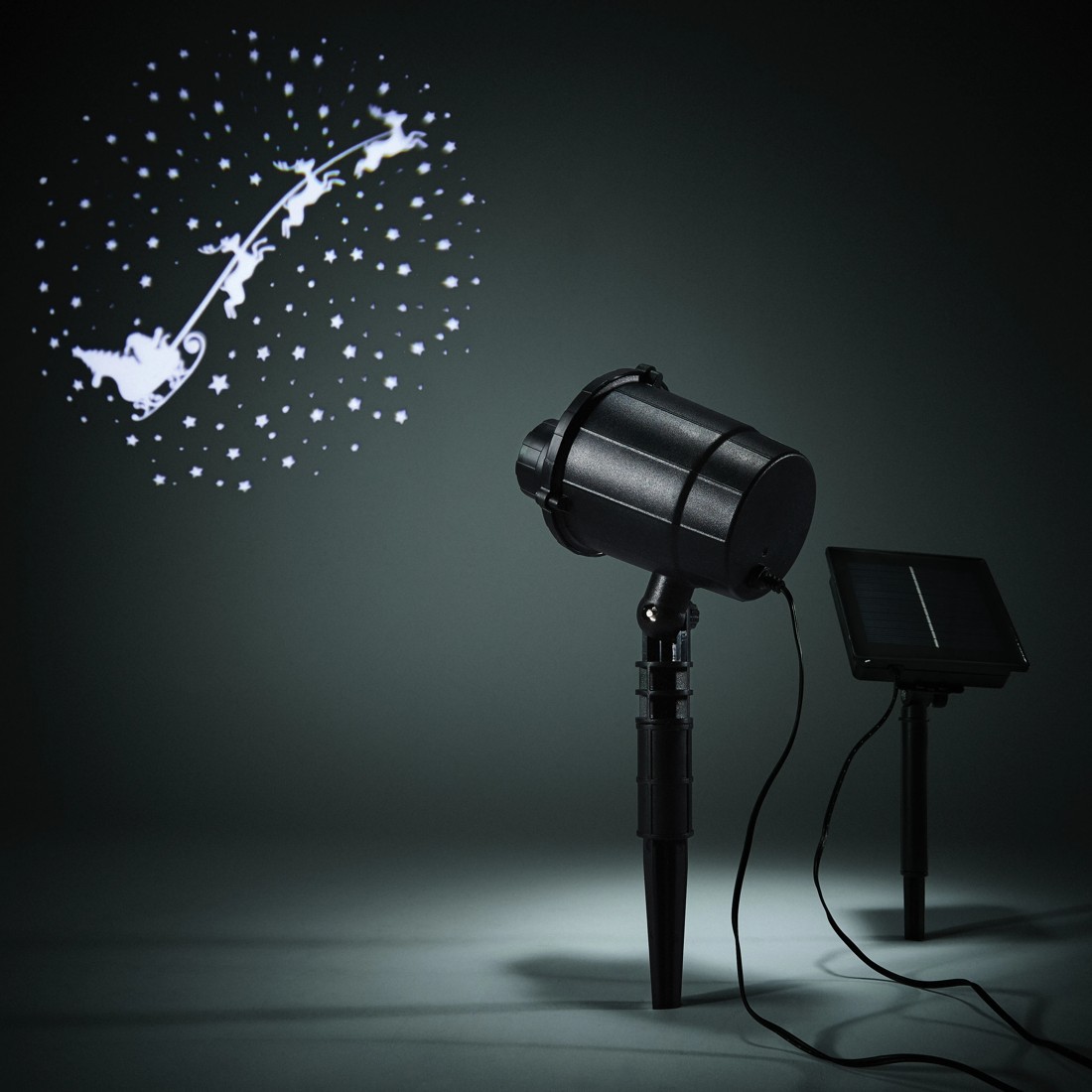 1 Solar LED Christmas Projector Light, 1 of 5