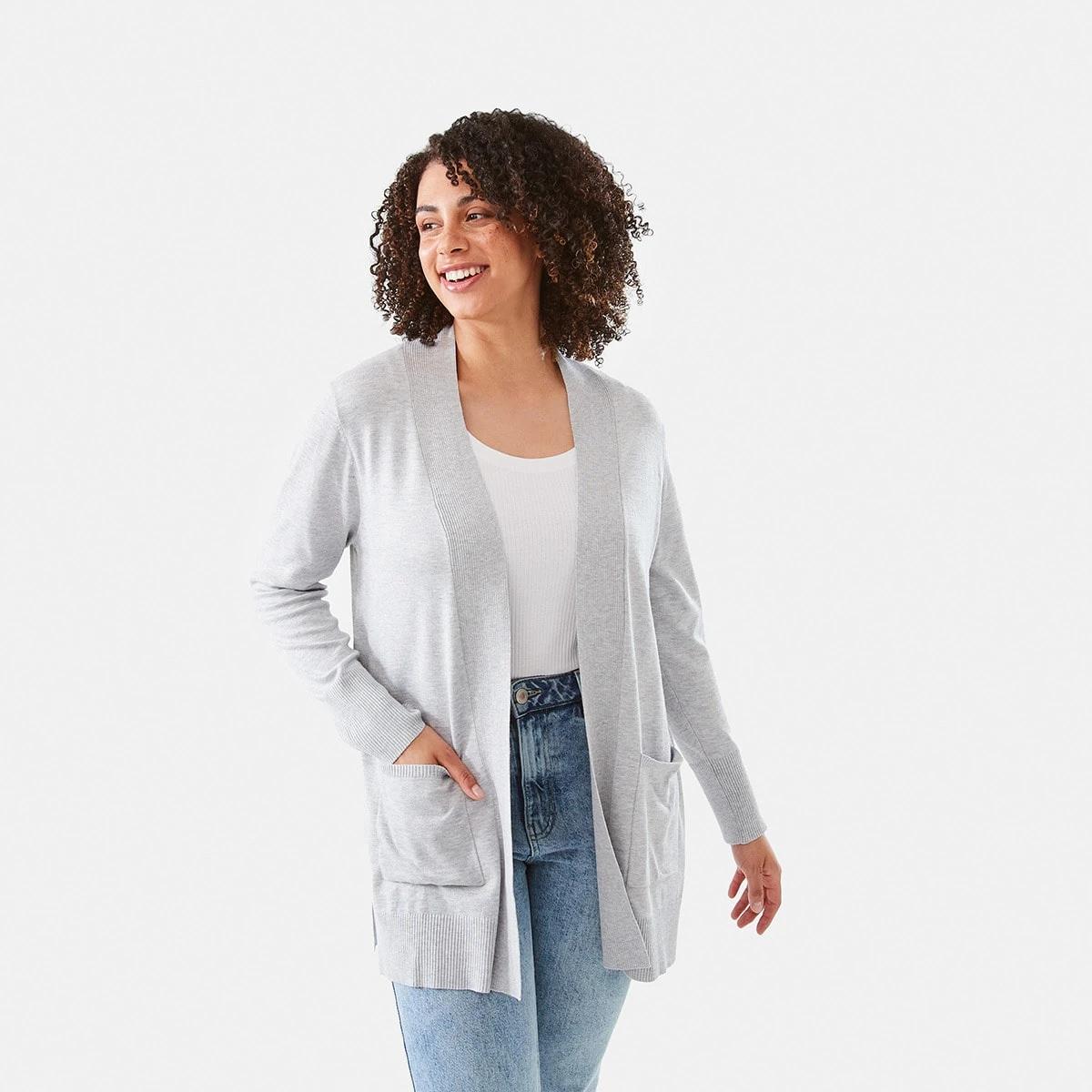 1 Edge to Edge Cardigan Grey Mrl, 1 of 6