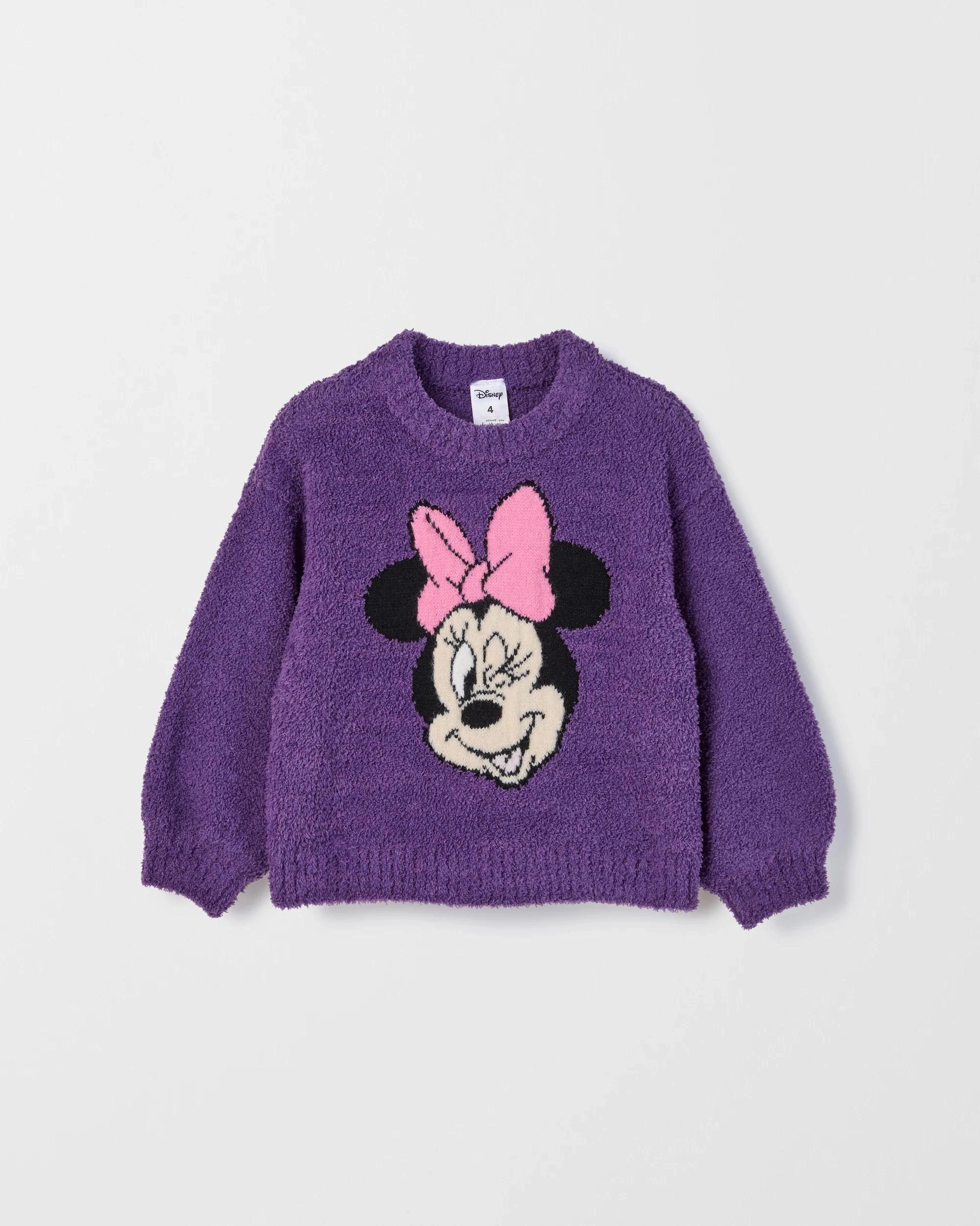 5 Disney Minnie Mouse License Knit Sweater PURPLE, 5 of 6