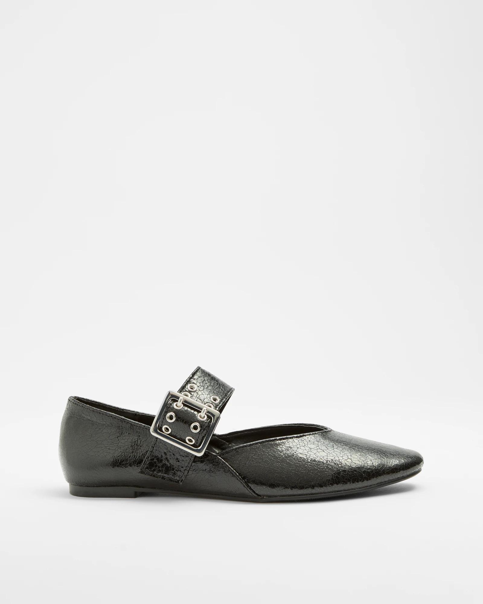 1 Target Womens Strap Ballet Flat BLACK, 1 of 3