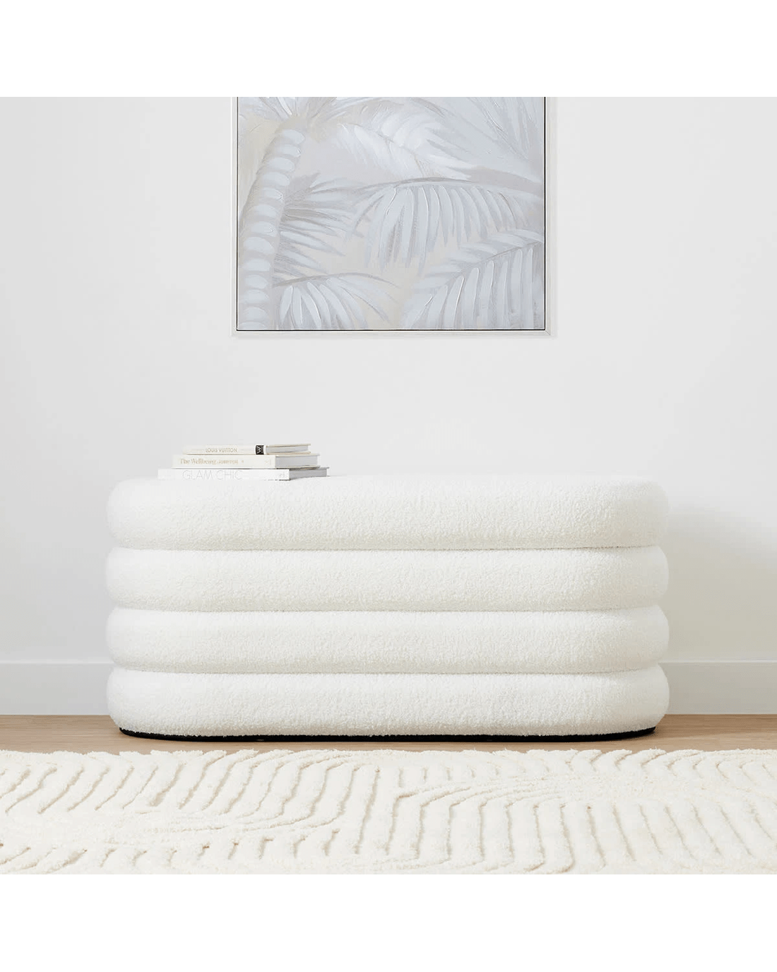 1 Boucle Storage Bench, 1 of 10