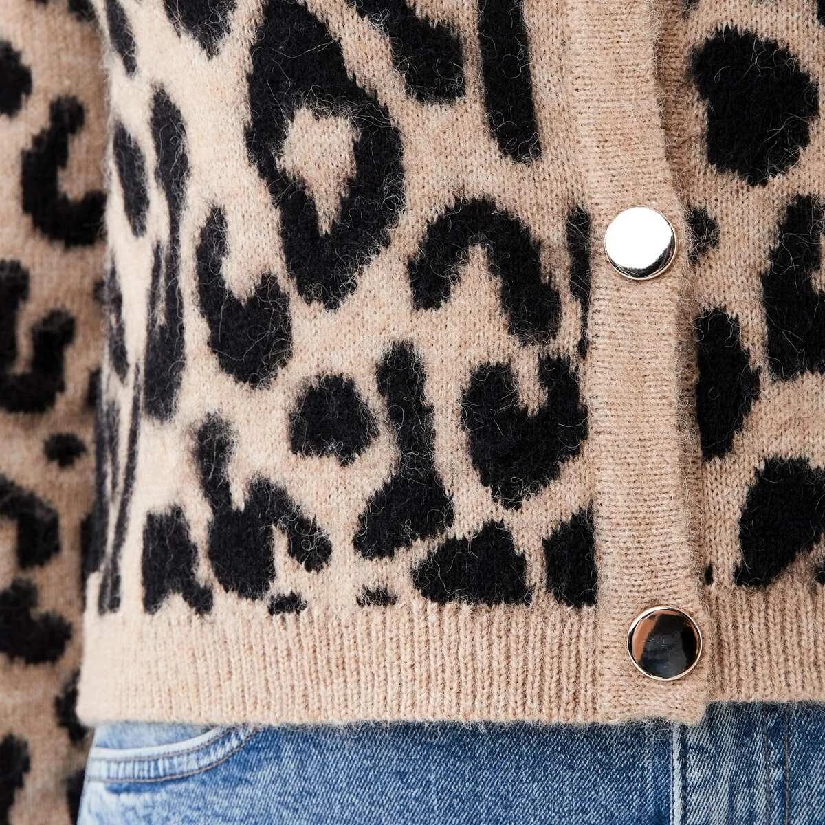 6 Fluffy Animal Cardigan Leopard, 6 of 6