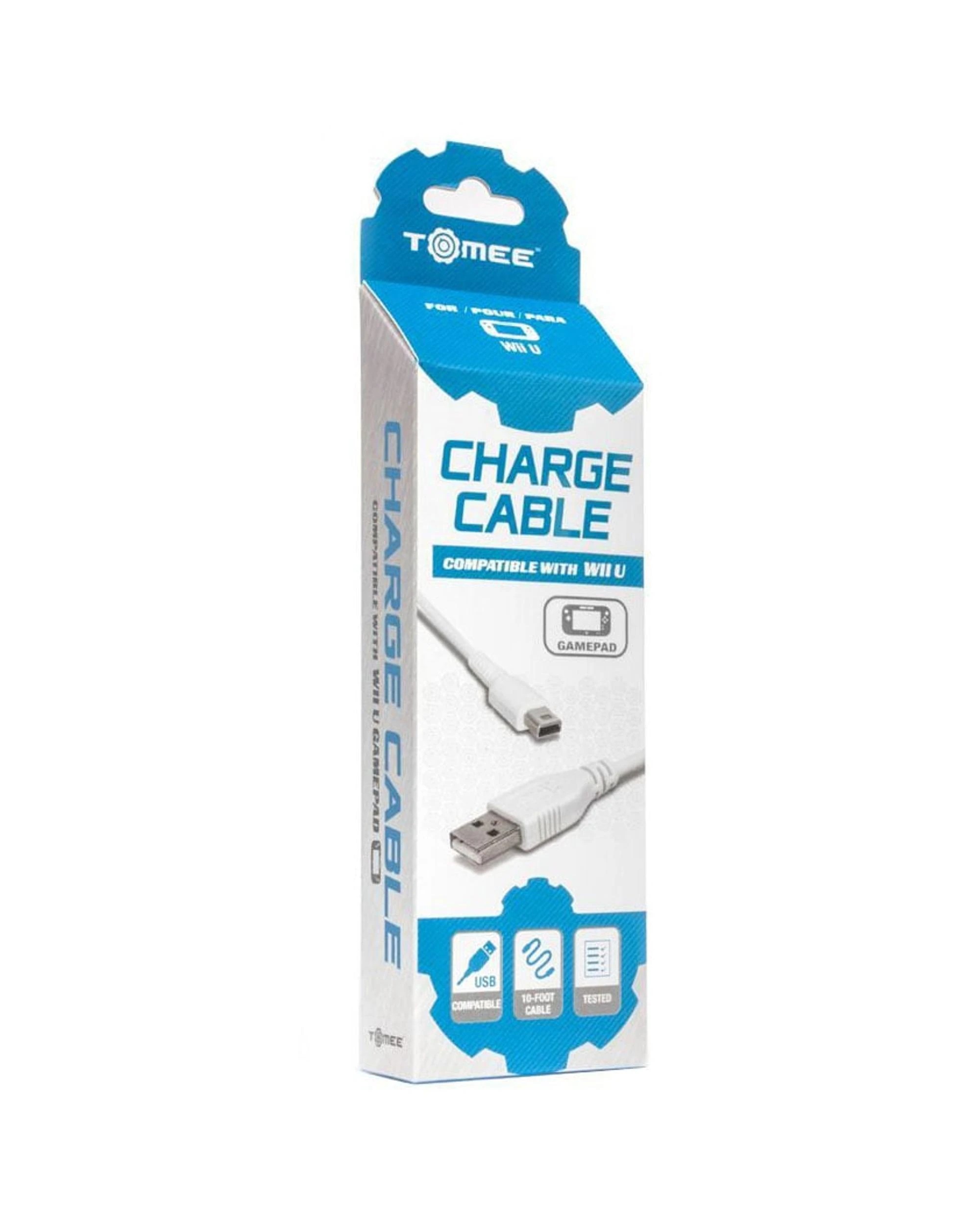 3 Tomee Wii U GamePad Charge Cable - Black, 3 of 3