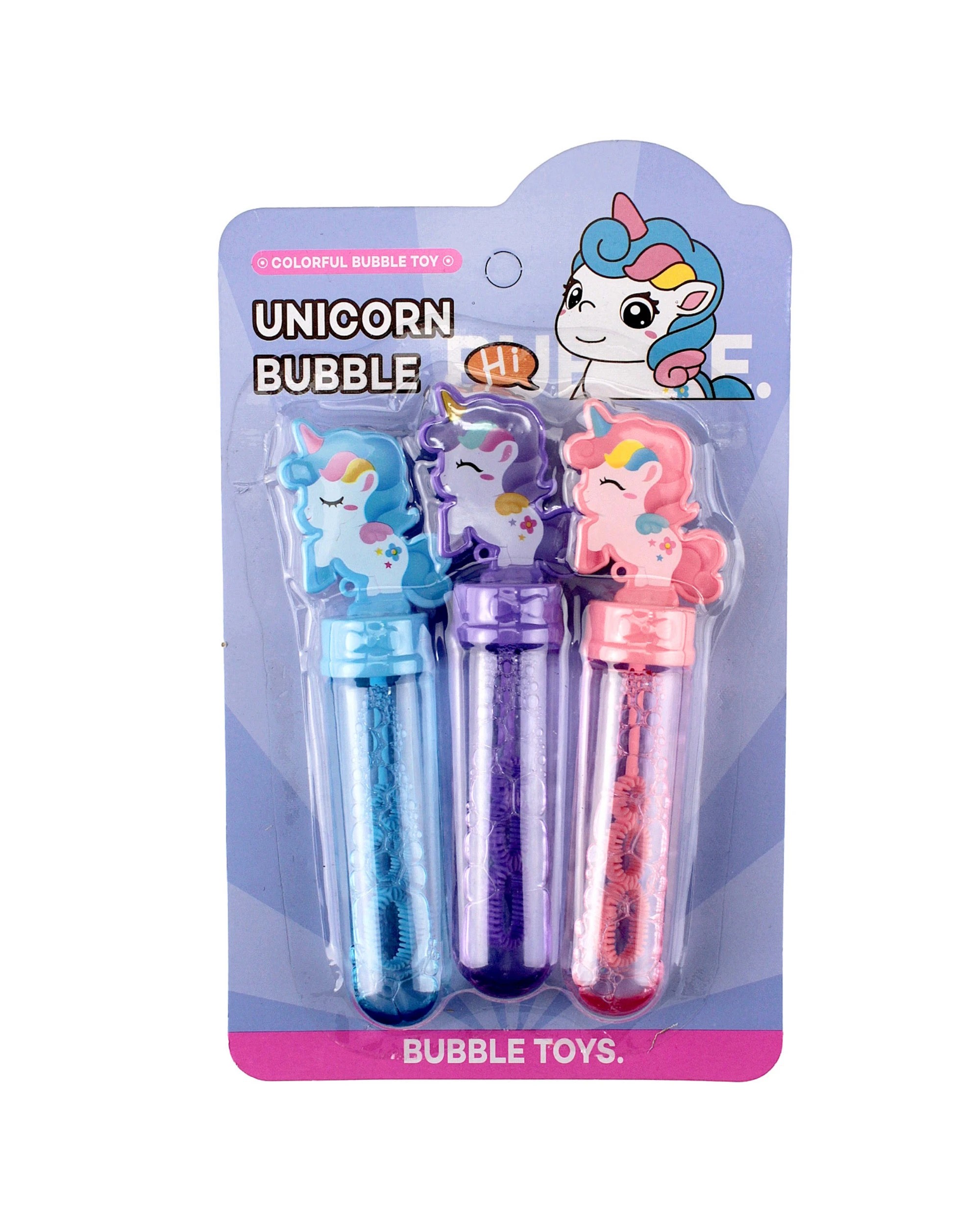 3 Partyrama Pack of 3 Unicorn Bubble Tubes, 3 of 4