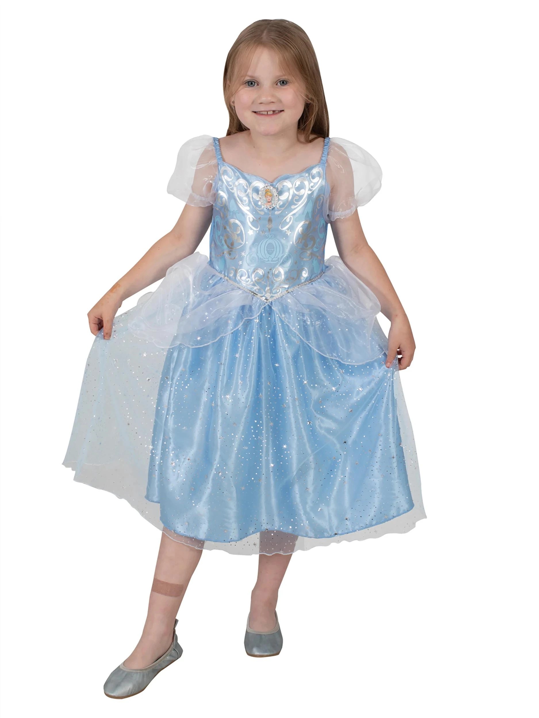 3 Disney Princess - Cinderella Sparkle Kids Costume - Blue, 3 of 5