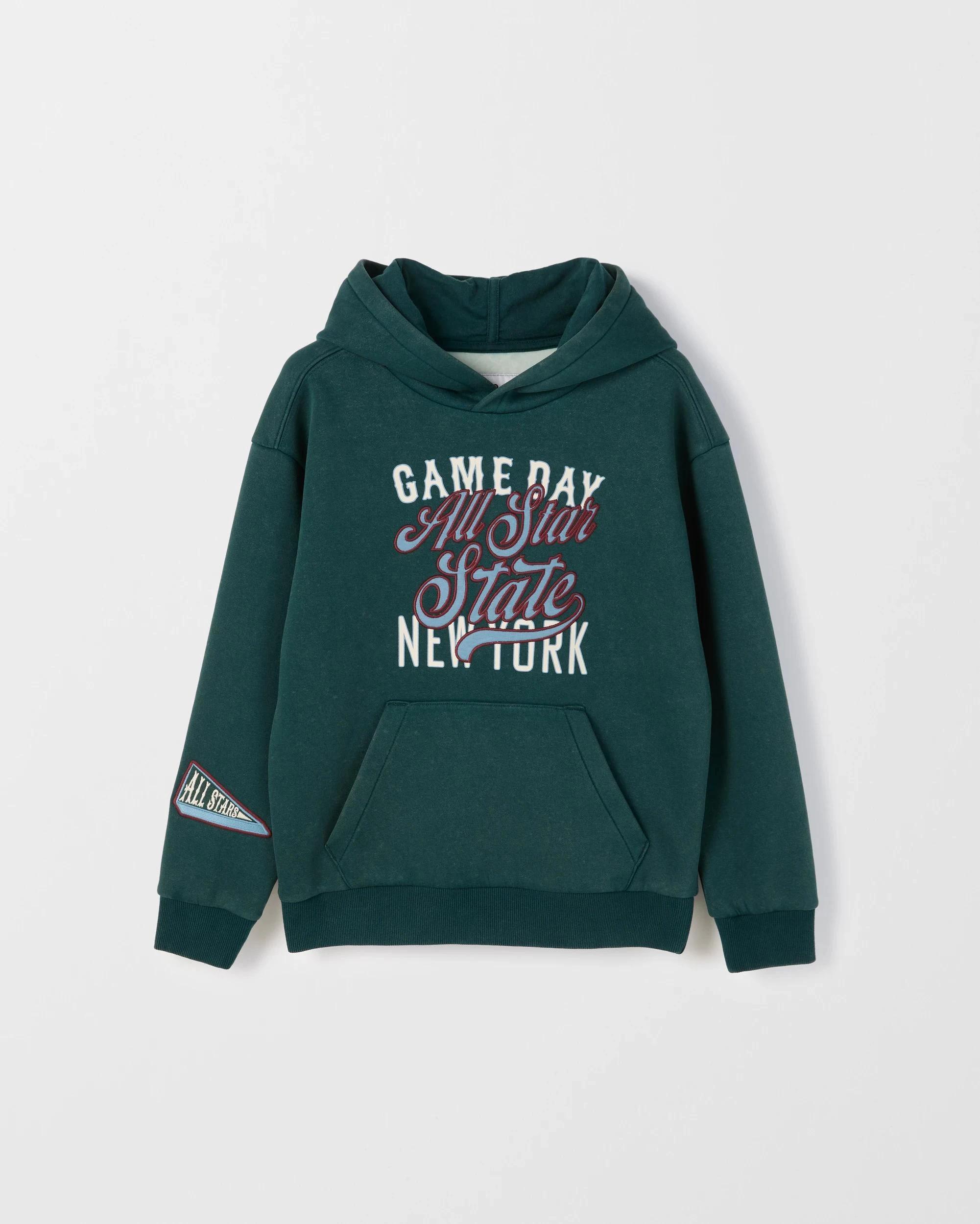 5 Target Kids Heavyweight Popover Hoodie GREEN, 5 of 6