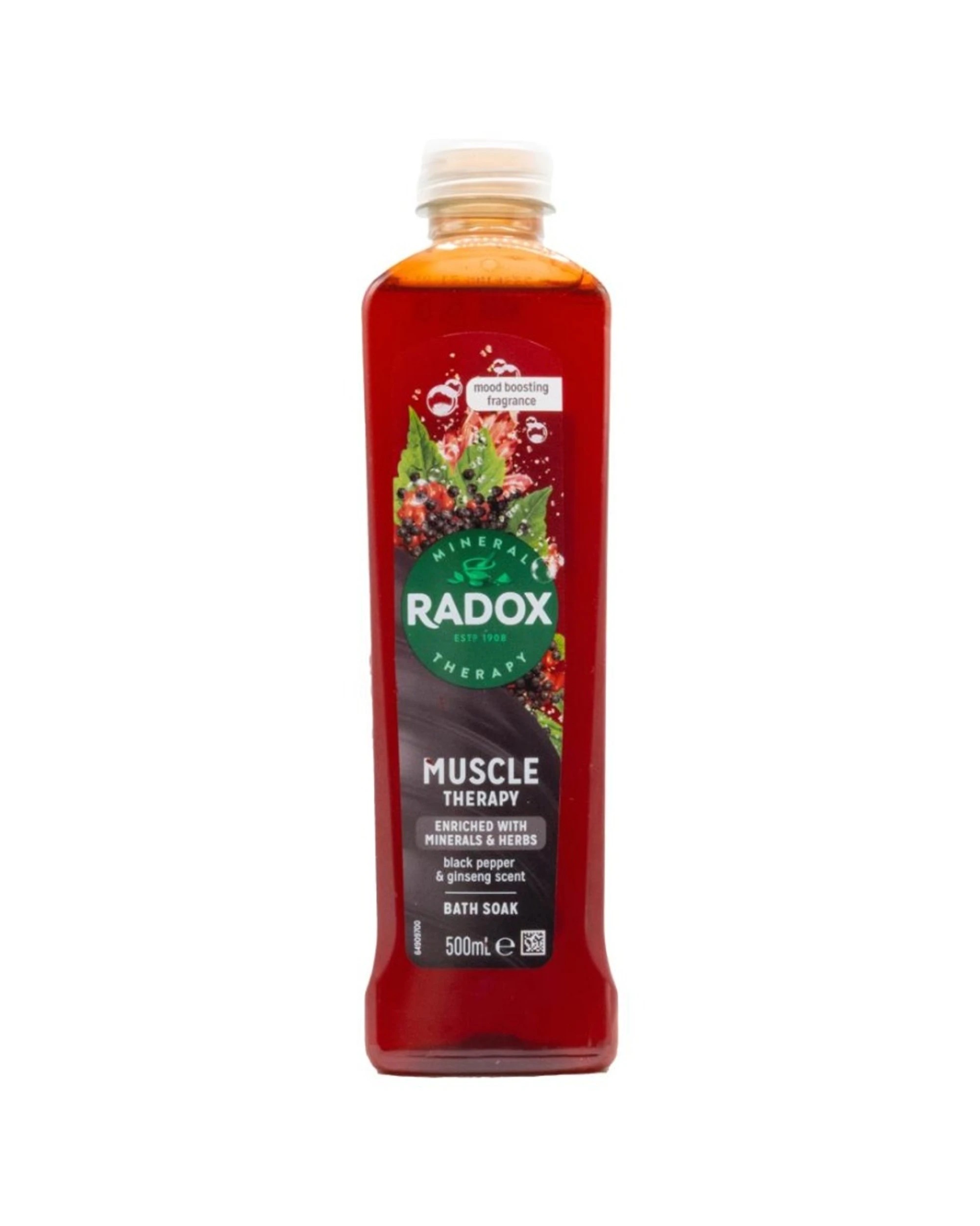 2 Radox 6pk Muscle Therapy Bath Soak Black Pepper And Ginseng Scent 500ml - Red, 2 of 4