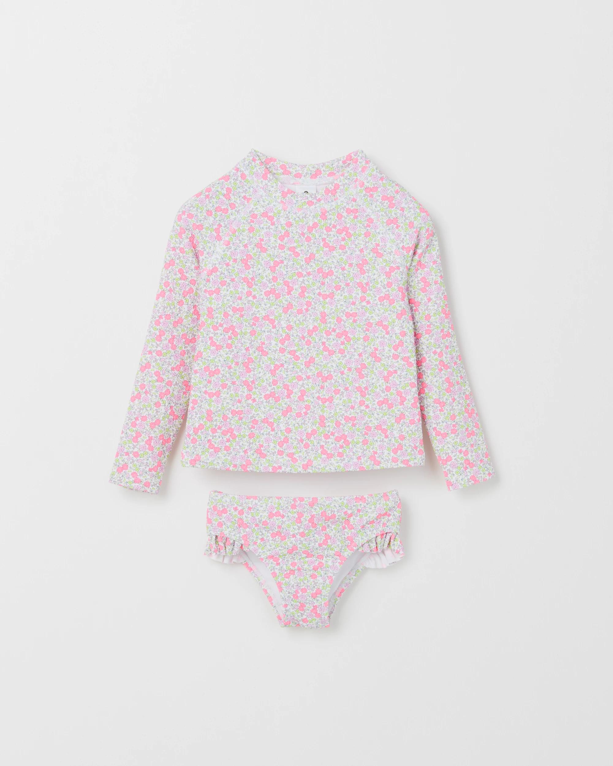 3 Target Kids Swim Rashie 3 Piece Set AOP DITSY MULTI, 3 of 3