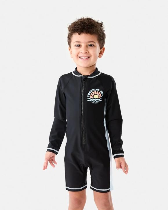 Long Sleeve Colour Block Swimsuit