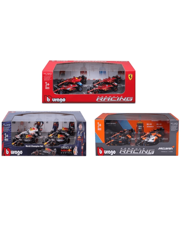 4 Piece Bburago 1:43 Formula Racing Car Gift Pack - Asso