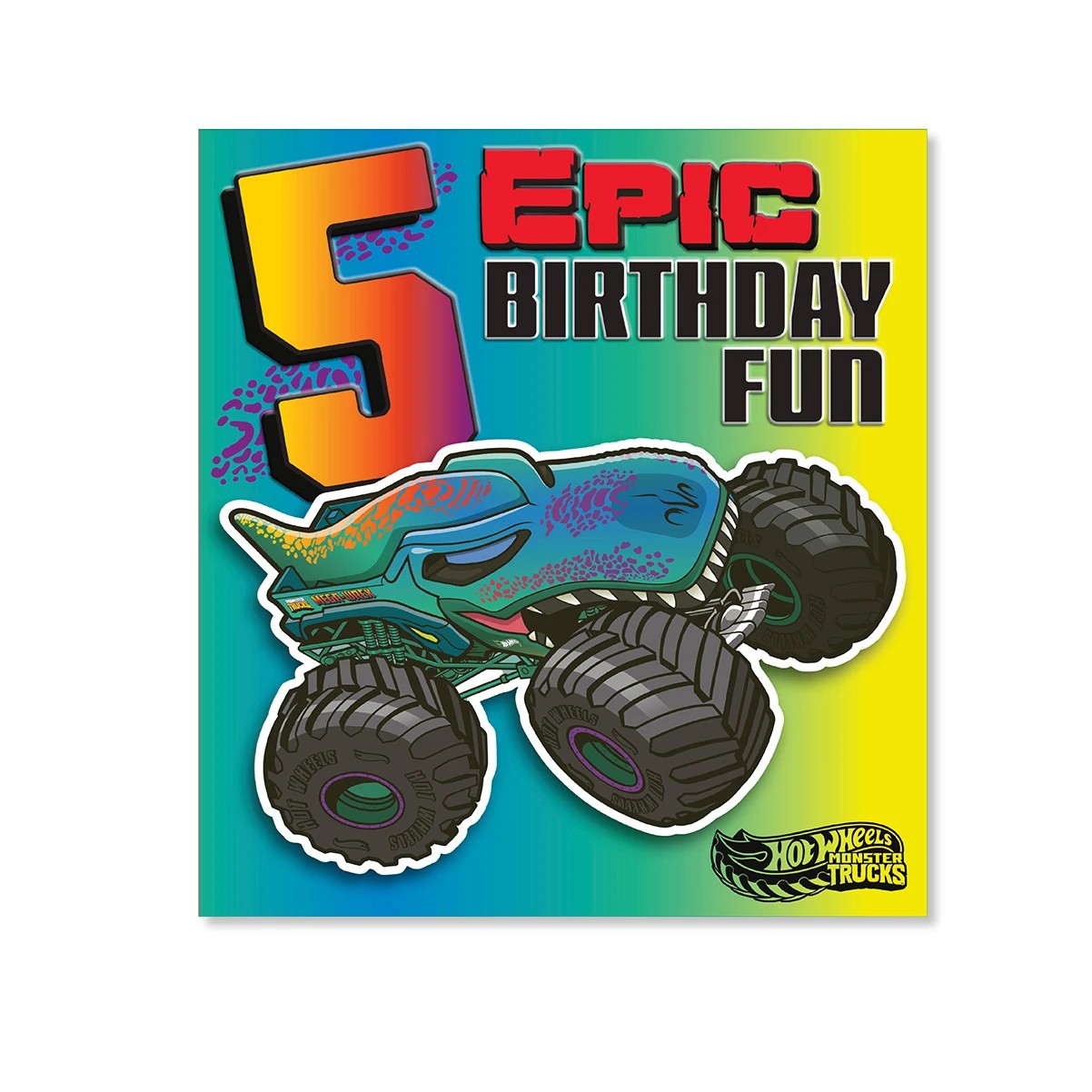 3 Connections from Hallmark 5th Birthday Card - Hot Wheels Monster Trucks, 3 of 3